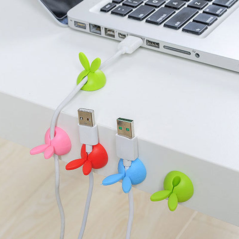 Изображение TPR Self-adhesive Cable Management Cord Organizer Clip For Desktop