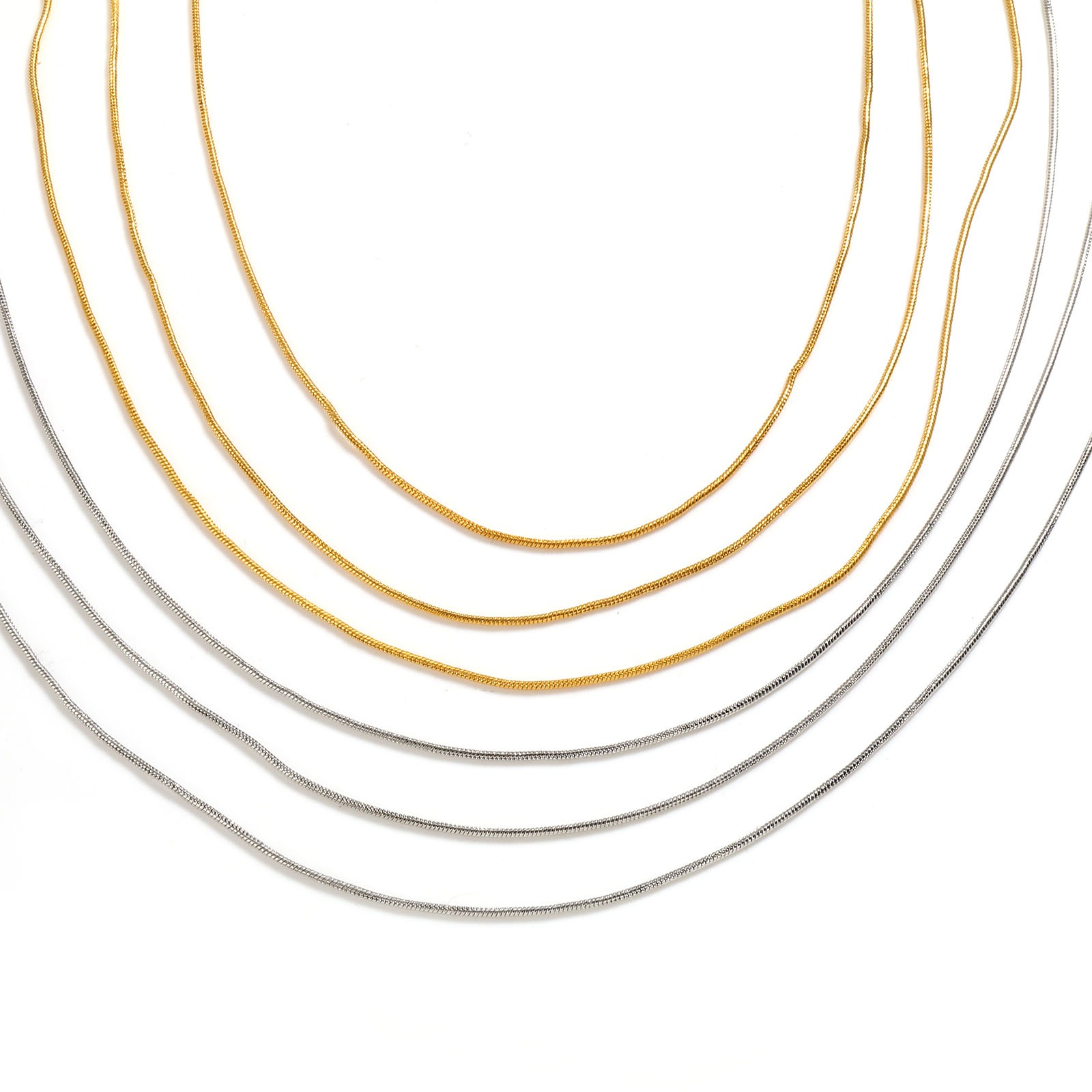 Imagen de Hierro Cadena Serpiente Collares Multicolor 2 Paquetes ( 10 Unidades/Paquete)