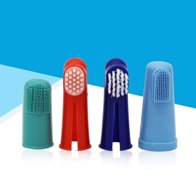 Imagen de TPR Pet Fingerbrush Toothbrush For Cats Dogs Teeth Cleaning Dental Care