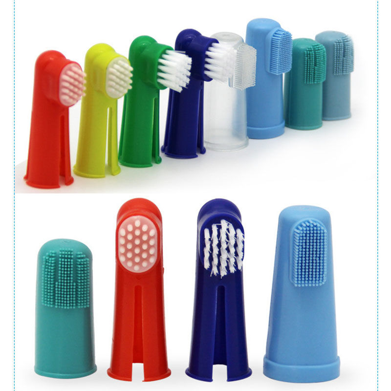 Imagen de TPR Pet Fingerbrush Toothbrush For Cats Dogs Teeth Cleaning Dental Care