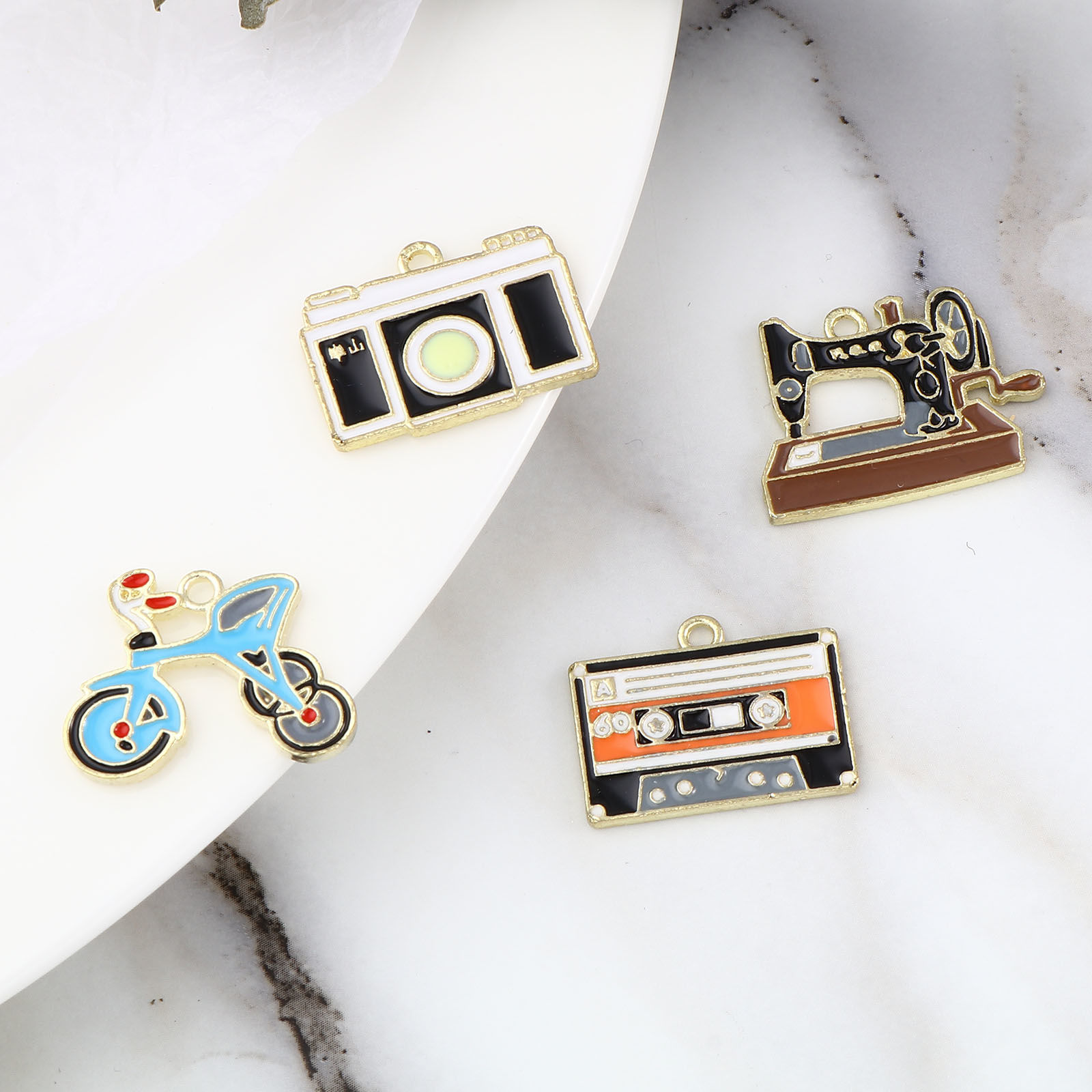 Изображение Цинковый Сплав Позолоченный Разноцветный 5 ШТ