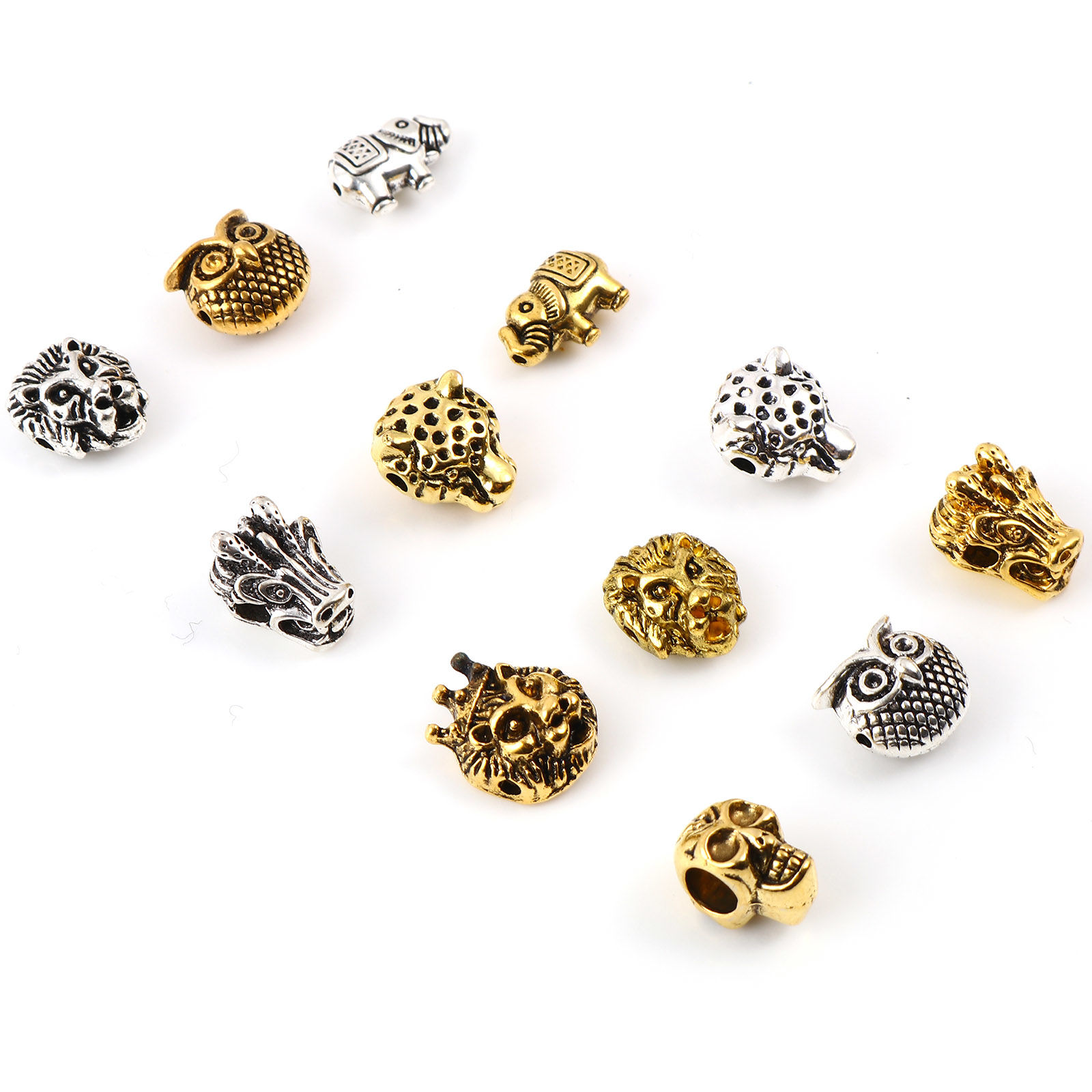 Picture of Zinc Based Alloy Spacer Beads Animal Multicolor 3D 1 Set