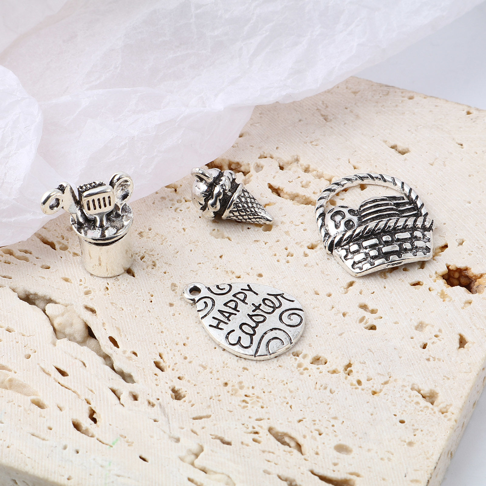 Imagen de Zamak día de Pascua Colgantes Charms Multicolor 10 Unidades