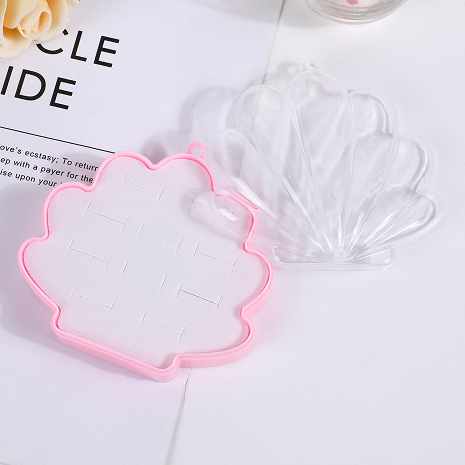 Picture of Plastic Jewelry Box Pink 10cm x 9cm, 1 Piece