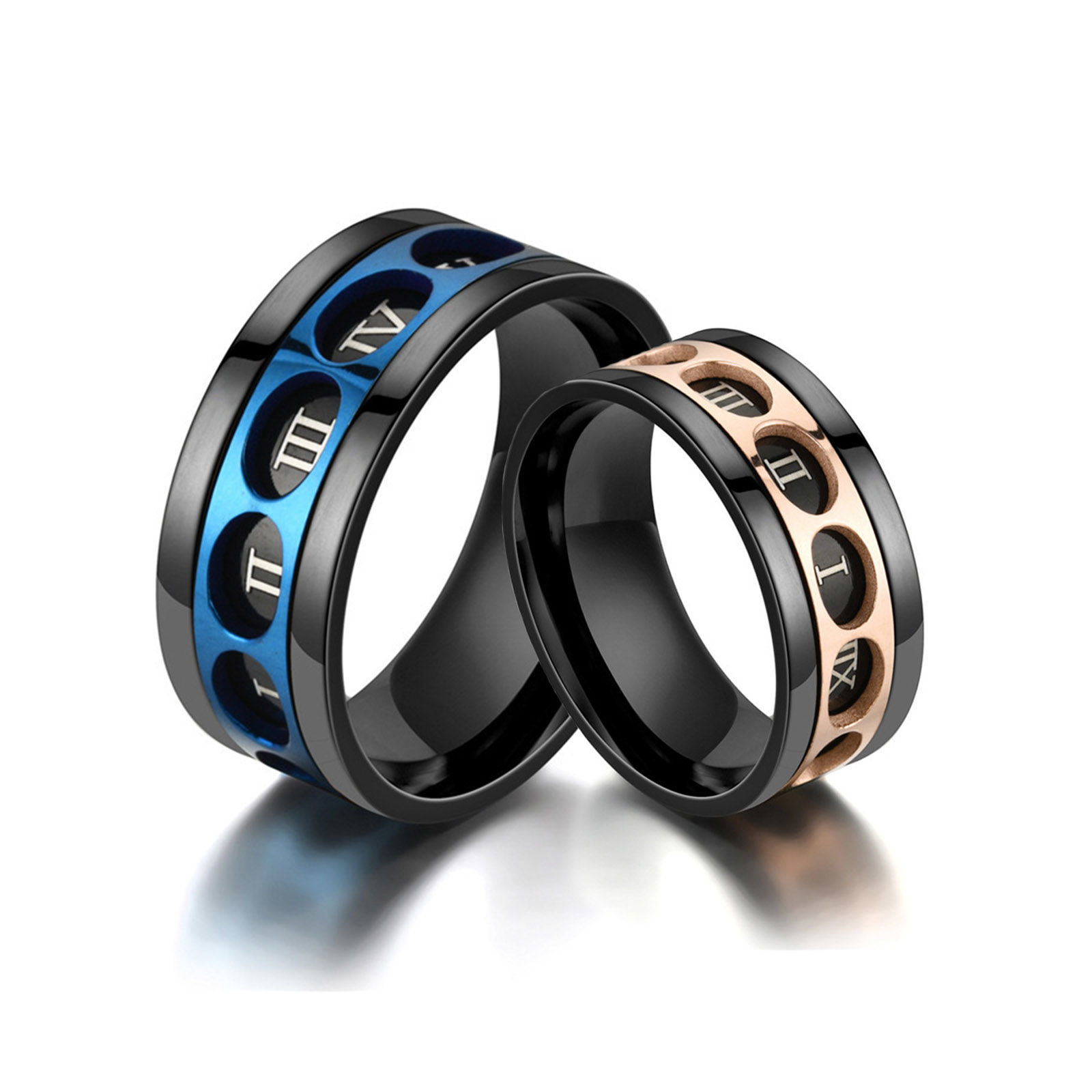 Picture of Stainless Steel Unadjustable Anti Anxiety Rings Multicolor Rotatable 1 Piece