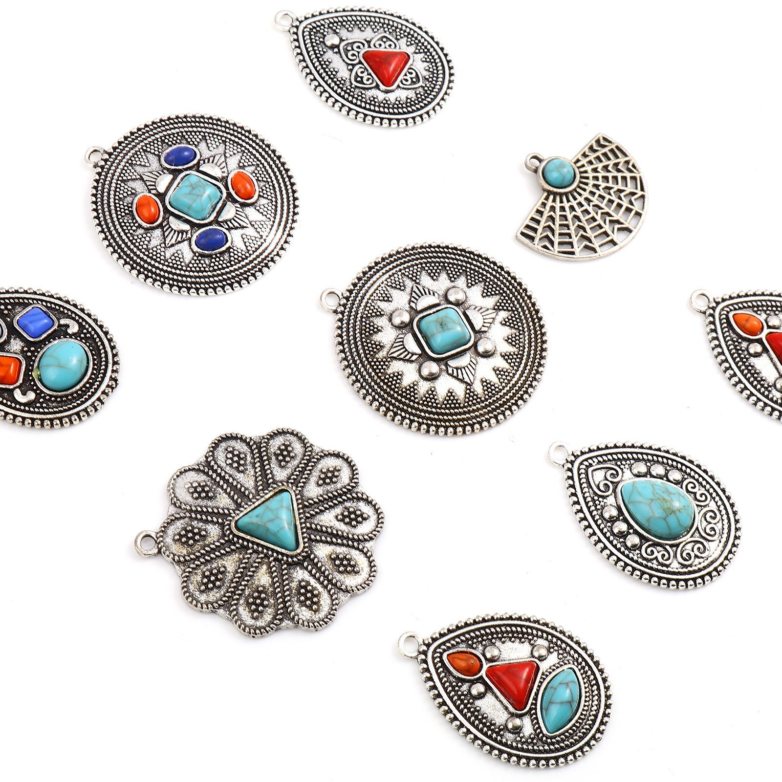 Picture of Boho Chic Bohemia Pendants Antique Silver Color 1 Piece