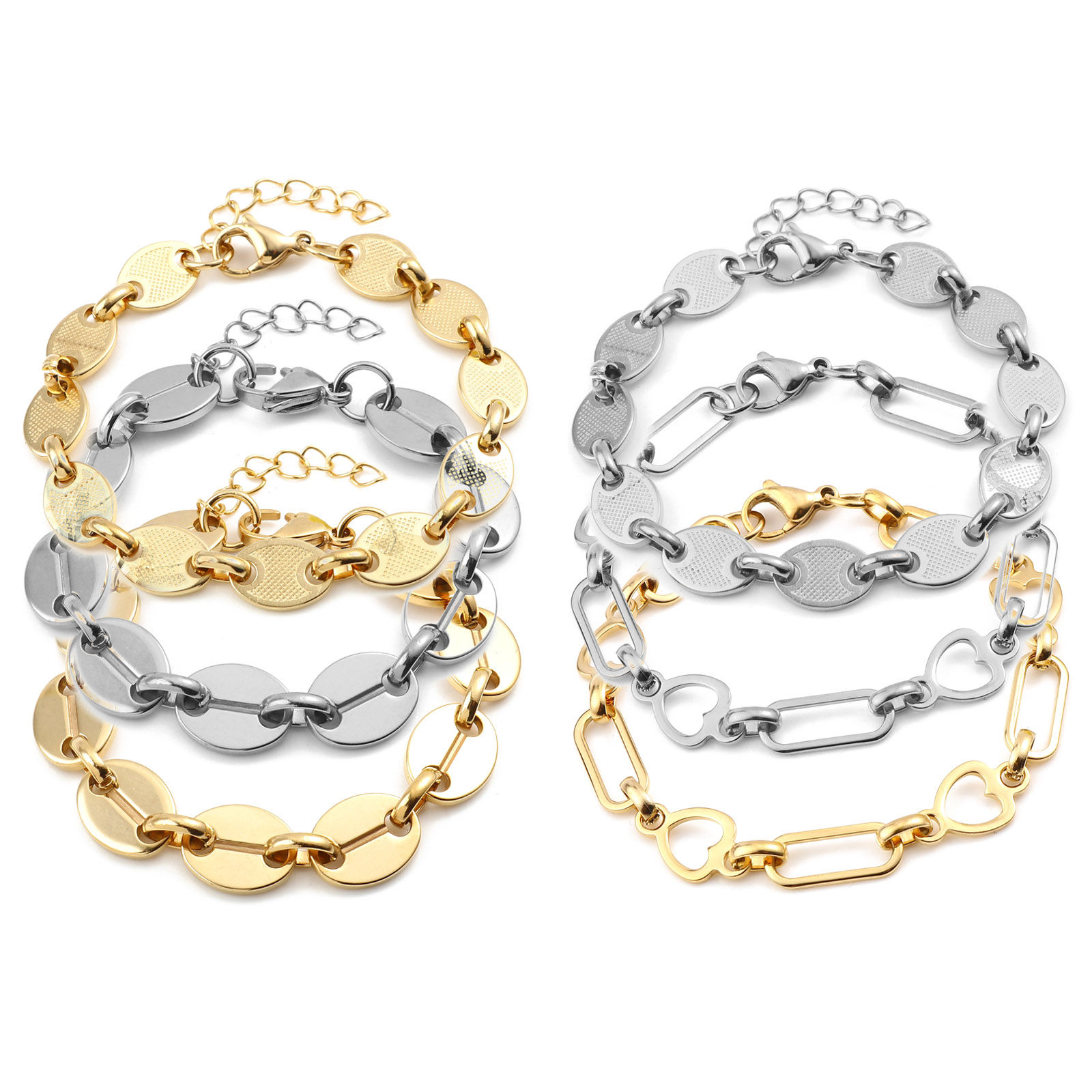 Bild von 304 Edelstahl für Damen Armband Bunt 1 Strang