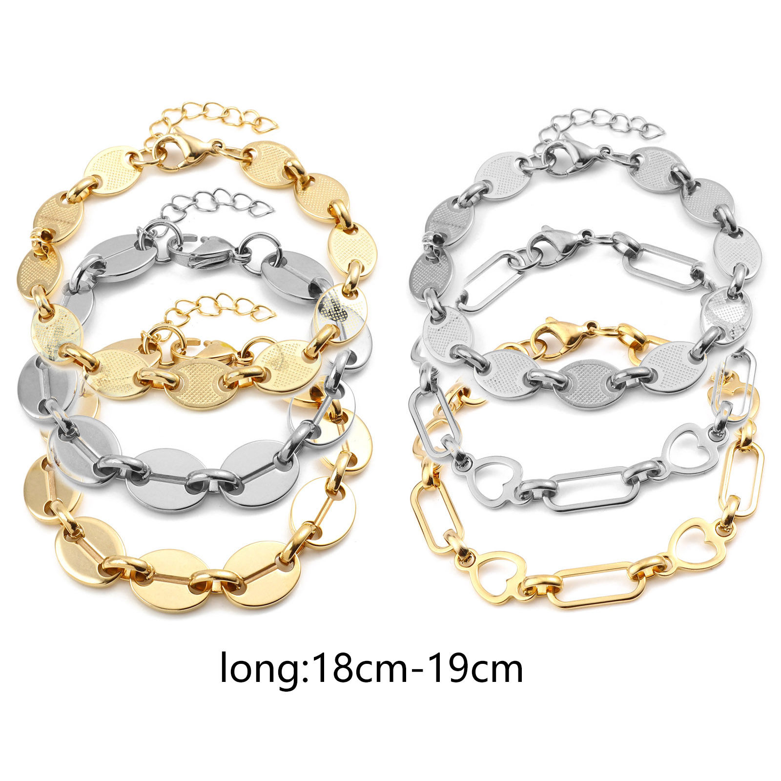 Bild von 304 Edelstahl für Damen Armband Bunt 1 Strang