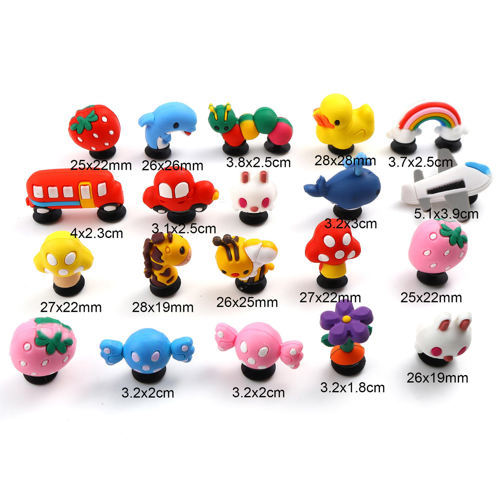 Picture of PVC 3D Shoe Charm Pins Decoration Accessories For Clog Sandals Cartoon Images Multicolor