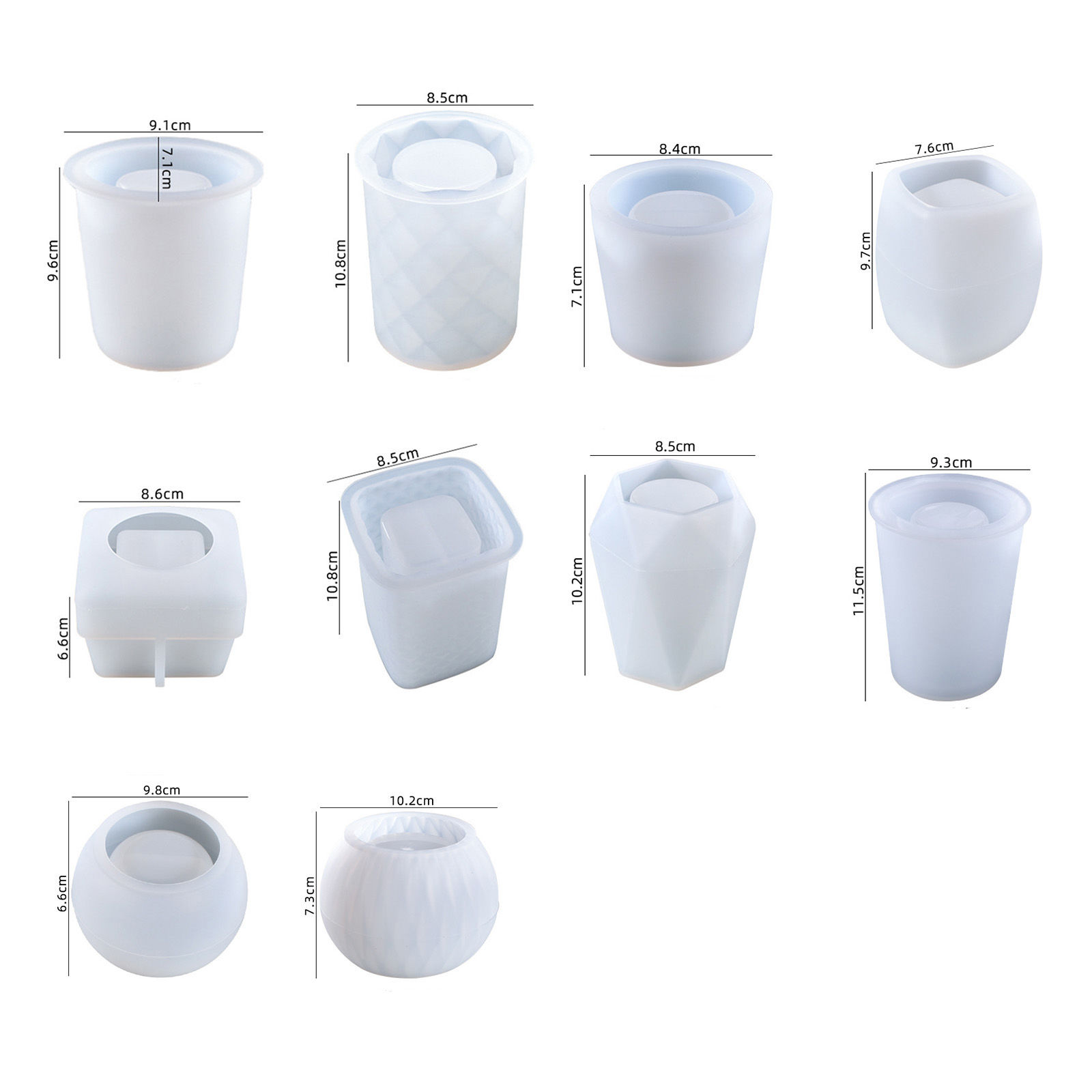 Imagen de Silicone Resin Mold For Craft Making DIY Flower Pot Pen Holder