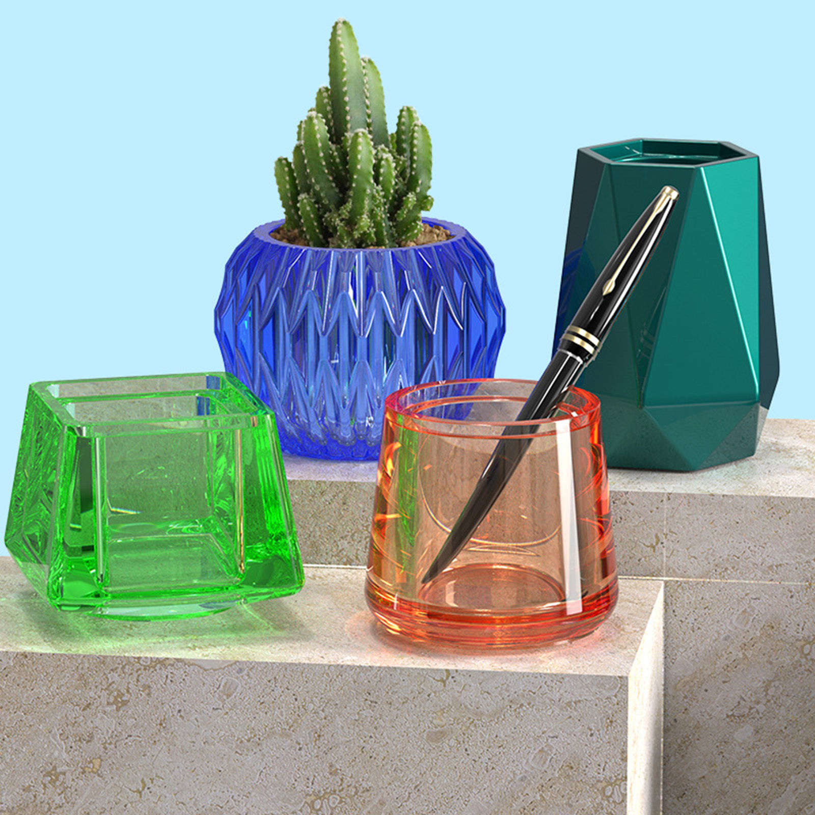 Imagen de Silicone Resin Mold For Craft Making DIY Flower Pot Pen Holder