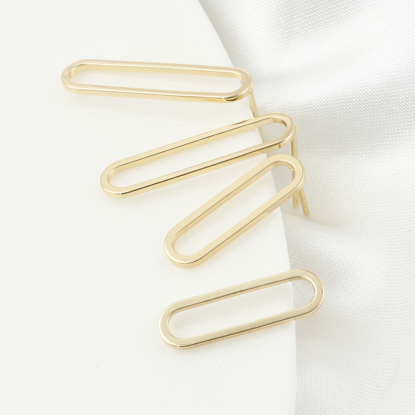 Picture of Brass Earring Accessories Real Gold Plated Oval Hollow