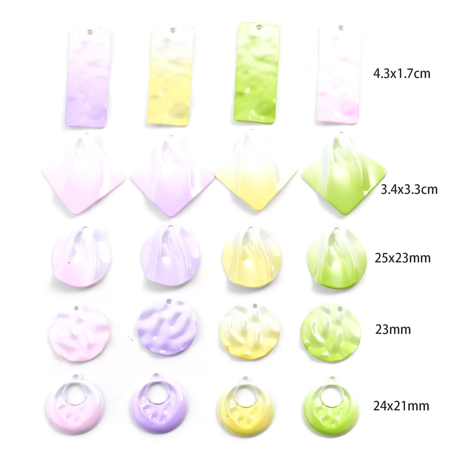 Imagen de Zamak Colgantes Multicolor Pintura 10 Unidades