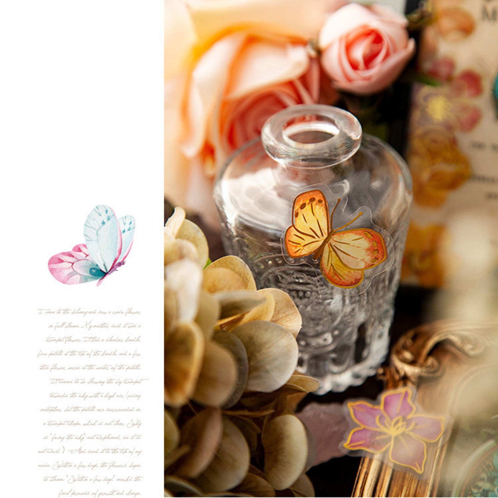 Picture of PET Flora Collection DIY Scrapbook Deco Stickers Multicolor Flower