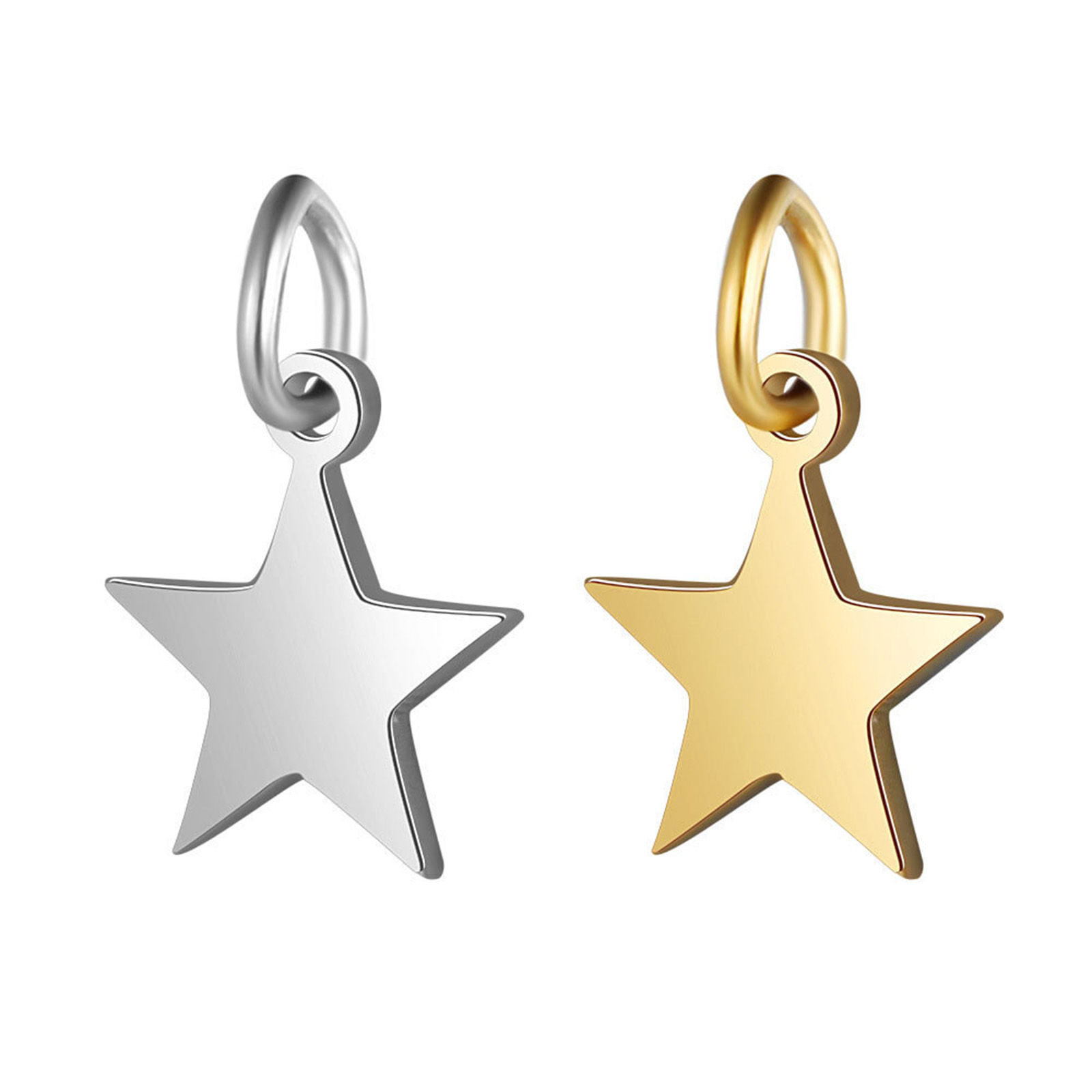 Image de Breloques en 304 Acier Inoxydable Galaxie Etoile Multicolore 2 Pcs