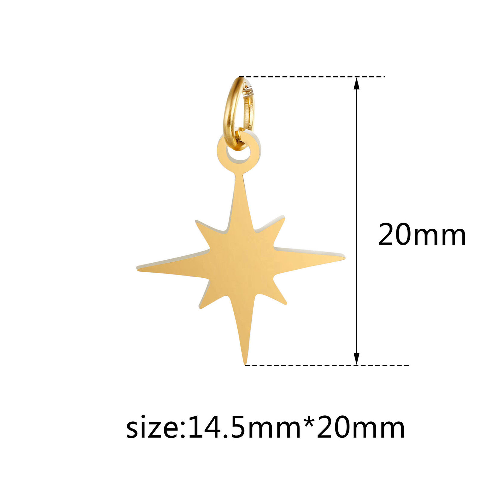 Imagen de 304 Acero Inoxidable Galaxia Colgantes Charms Multicolor Estrella 1 Unidad