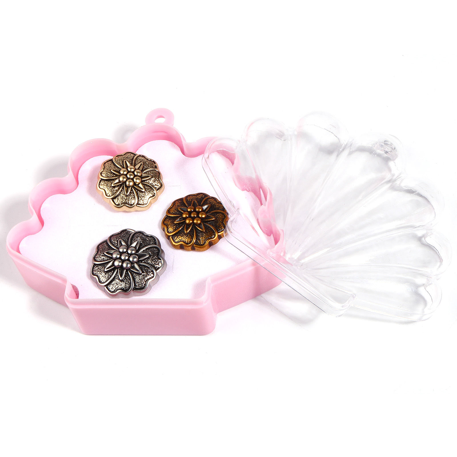 Picture of Plastic Storage Containers Ring Storage Display Box Pink