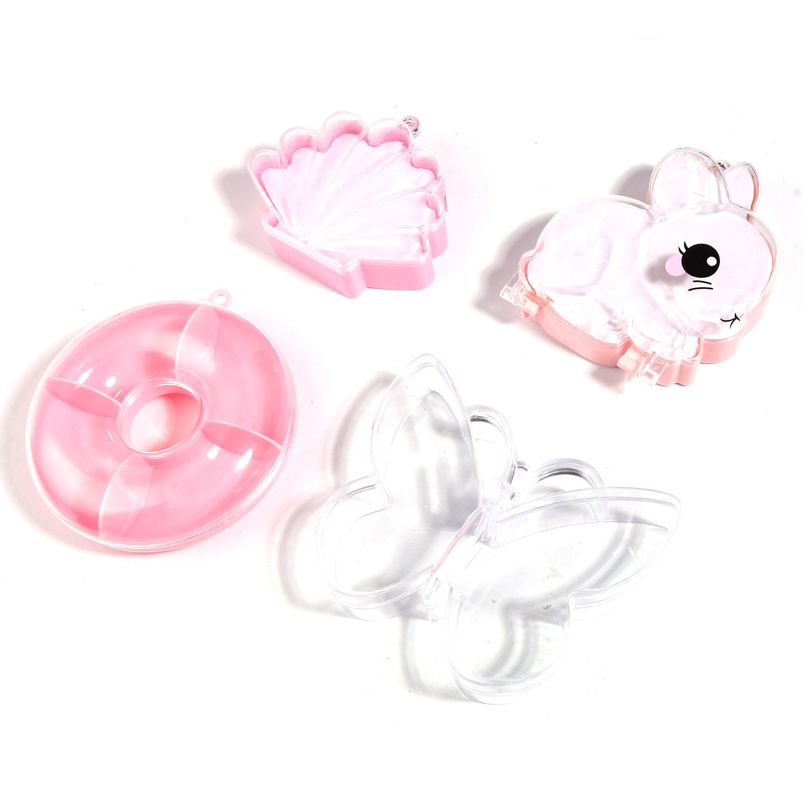 Picture of Plastic Storage Containers Ring Storage Display Box Pink