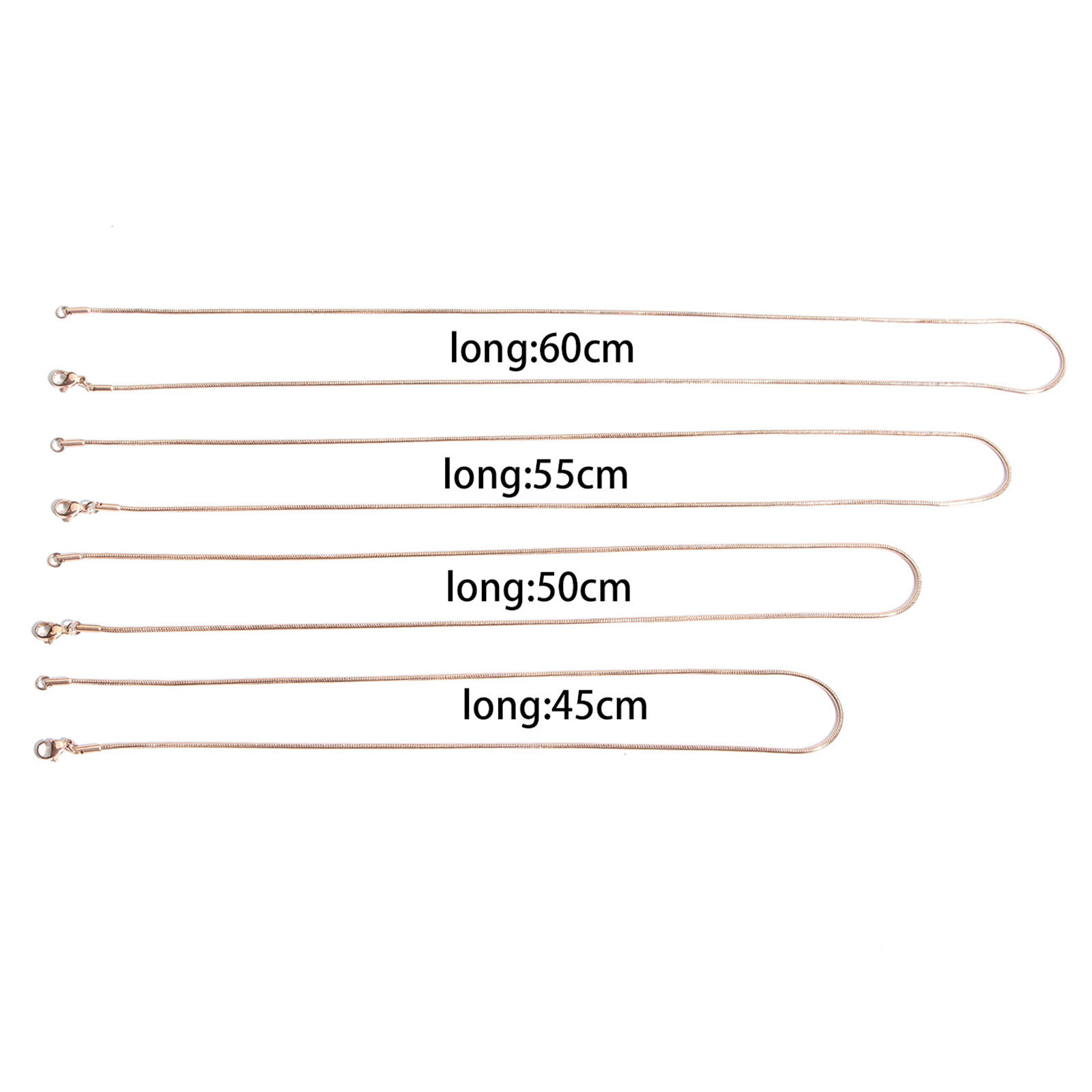 Image de Chaîne Maille Serpent Colliers en Acier Inoxydable Multicolore 1 Pièce