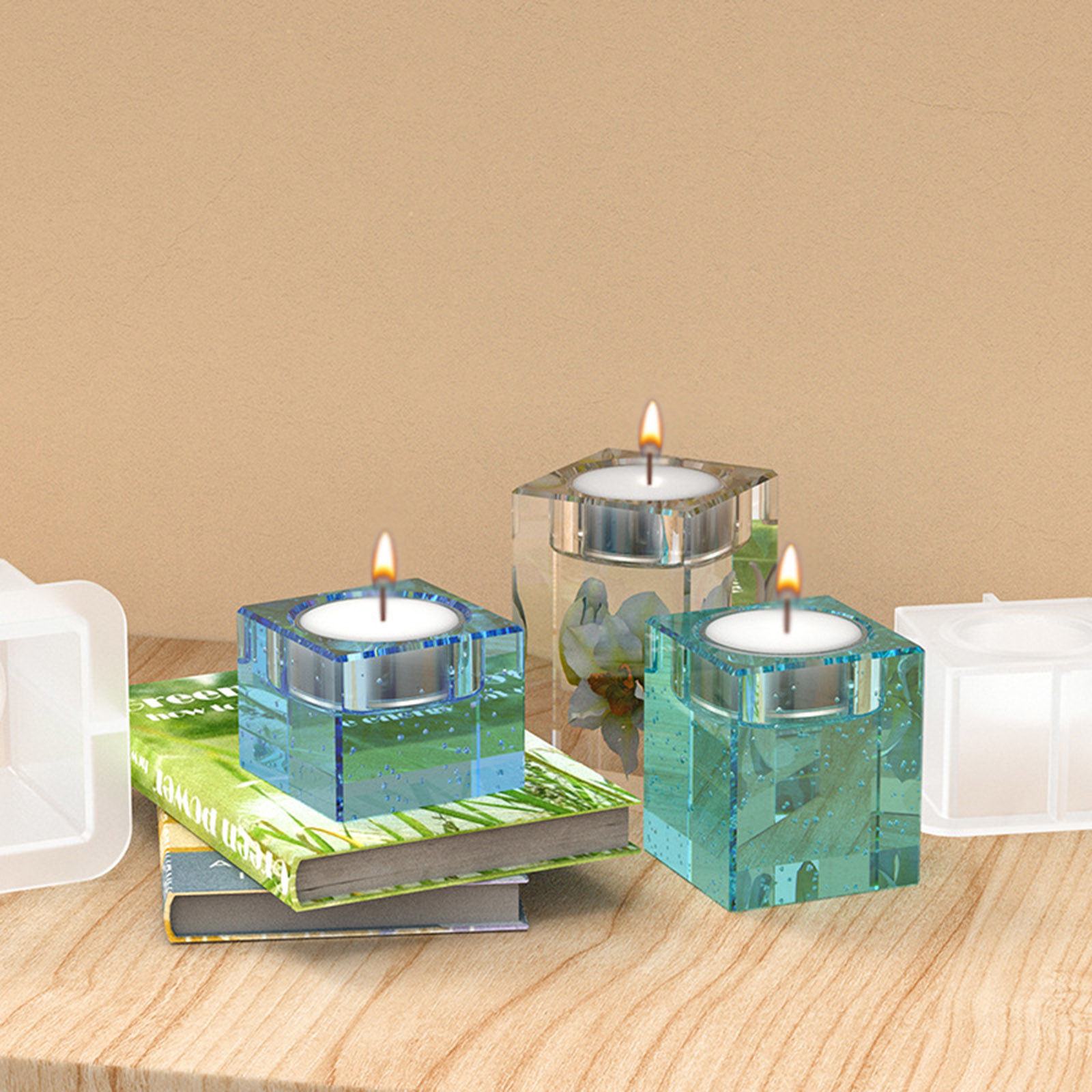 Picture of Silicone Resin Mold For Jewelry Making Candlestick White