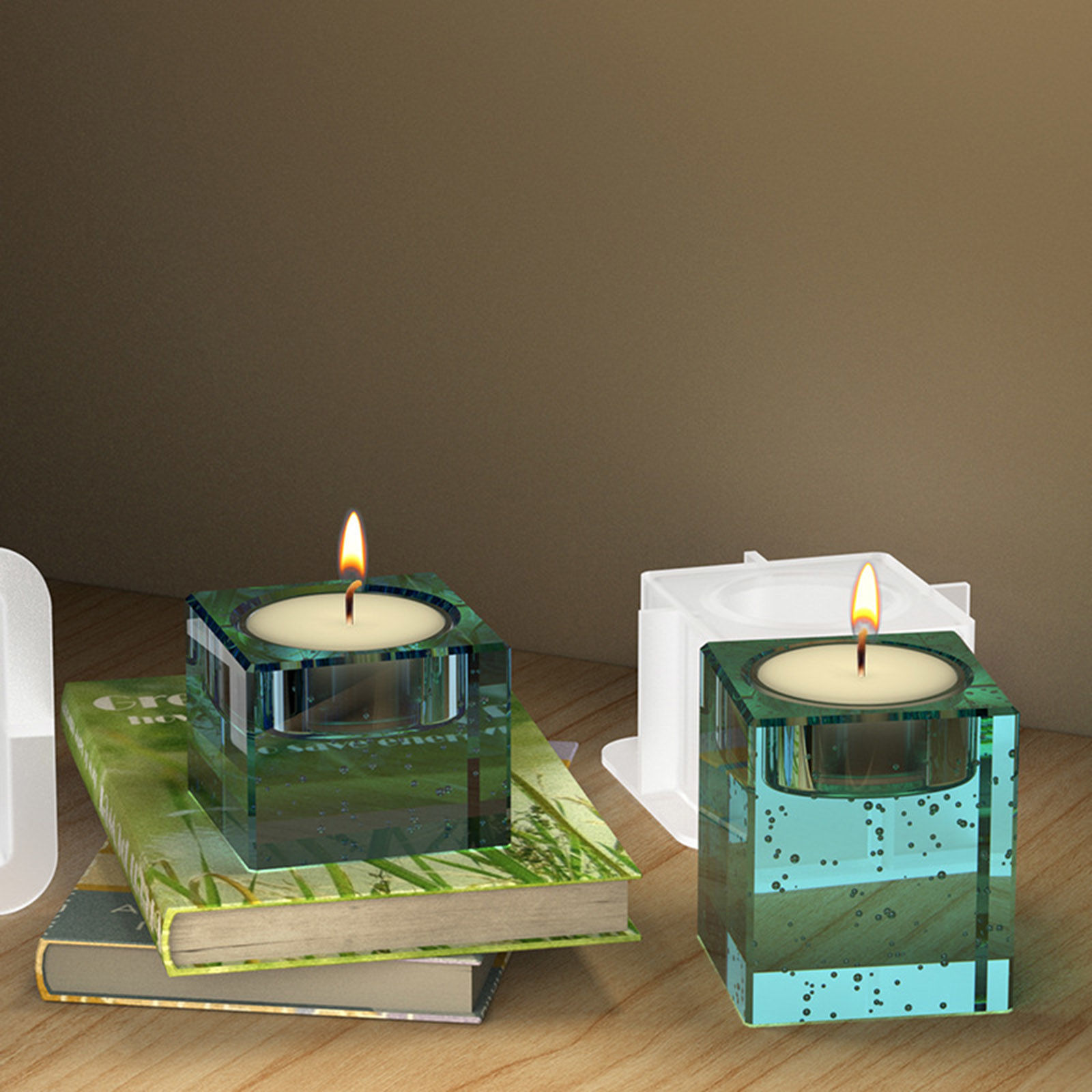 Picture of Silicone Resin Mold For Jewelry Making Candlestick White