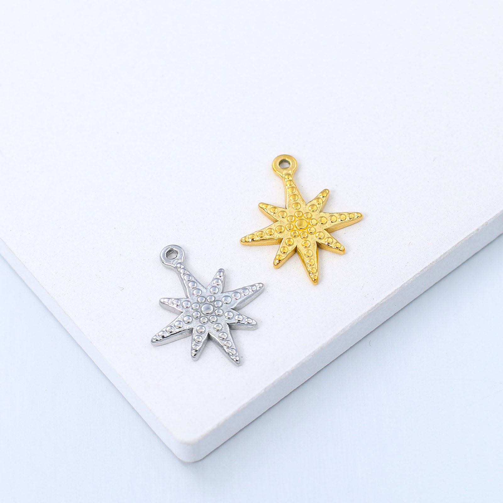 Picture of 304 Stainless Steel Religious Jewelry Star Of David Charms Multicolor Star Of David Hexagram 18mm x 15mm