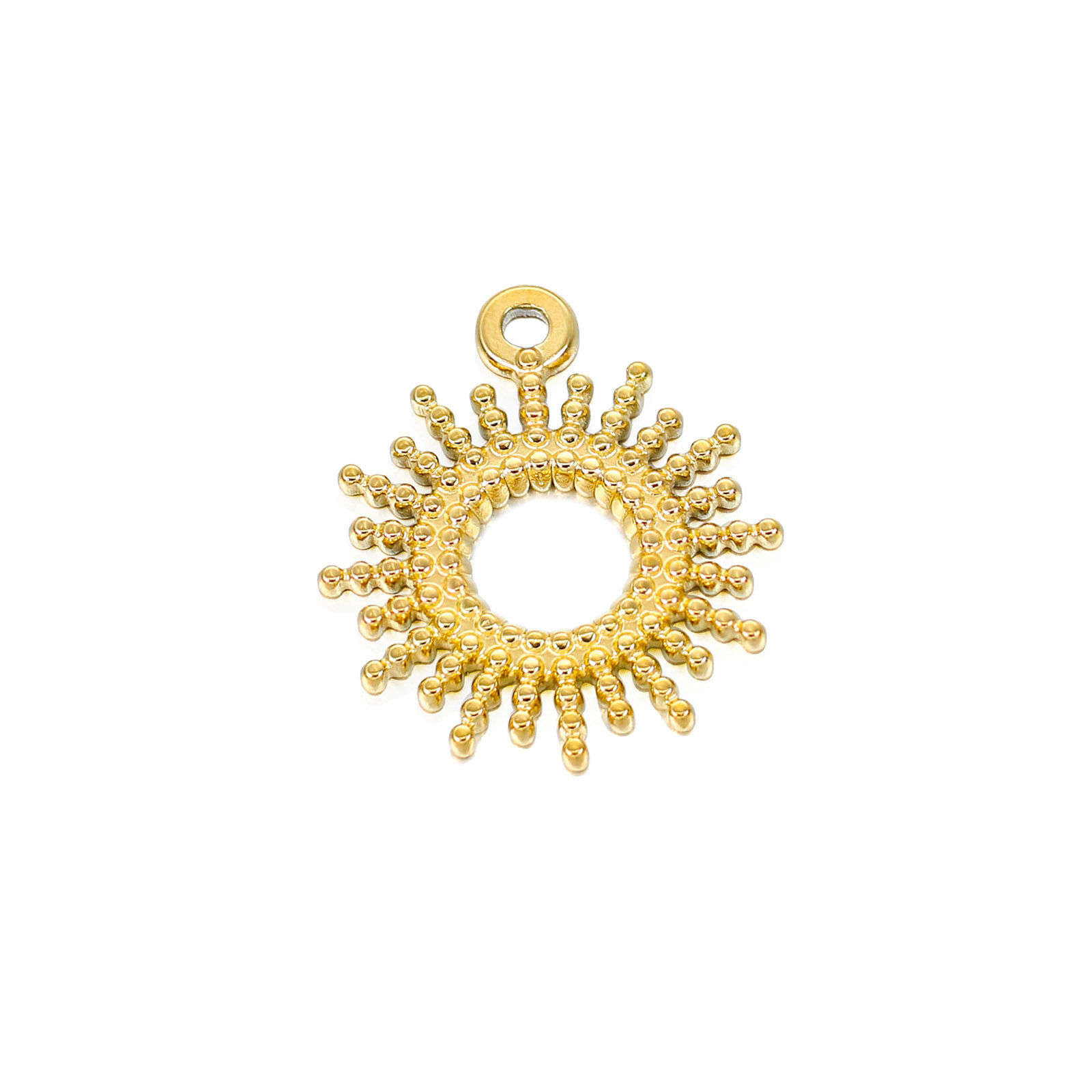 Picture of 304 Stainless Steel Charms Multicolor Sun Sunflower Hollow 18mm x 15mm