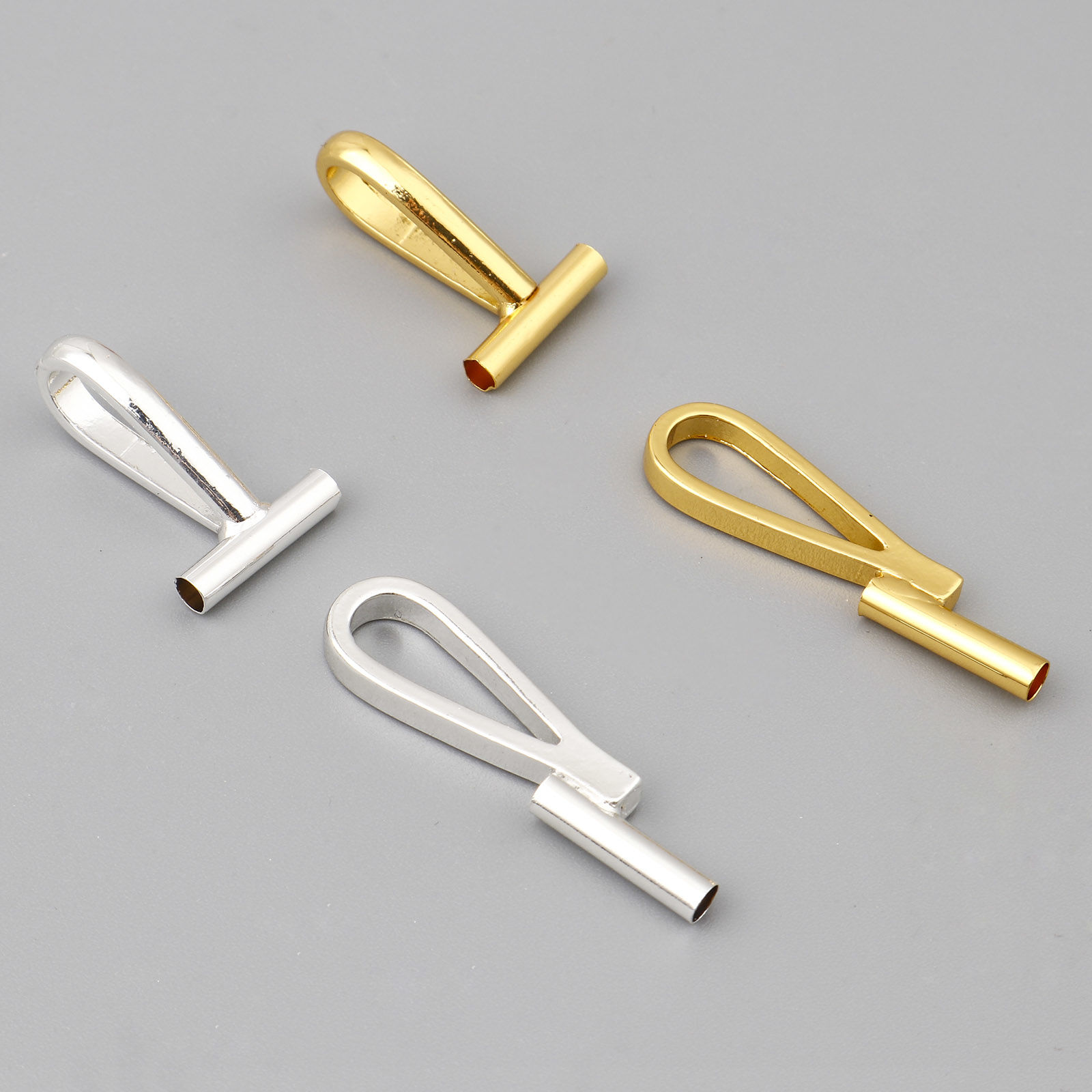 Imagen de Aleación de Metal de Zinc + Cobre Convertidores de Broches para Cambiar Broches y Colgantes Gota Multicolor 10 Unidades