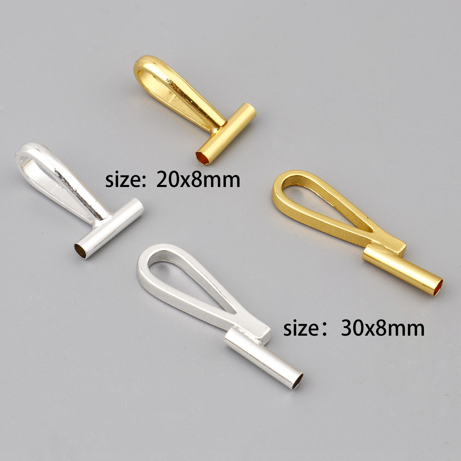 Imagen de Aleación de Metal de Zinc + Cobre Convertidores de Broches para Cambiar Broches y Colgantes Gota Multicolor 10 Unidades