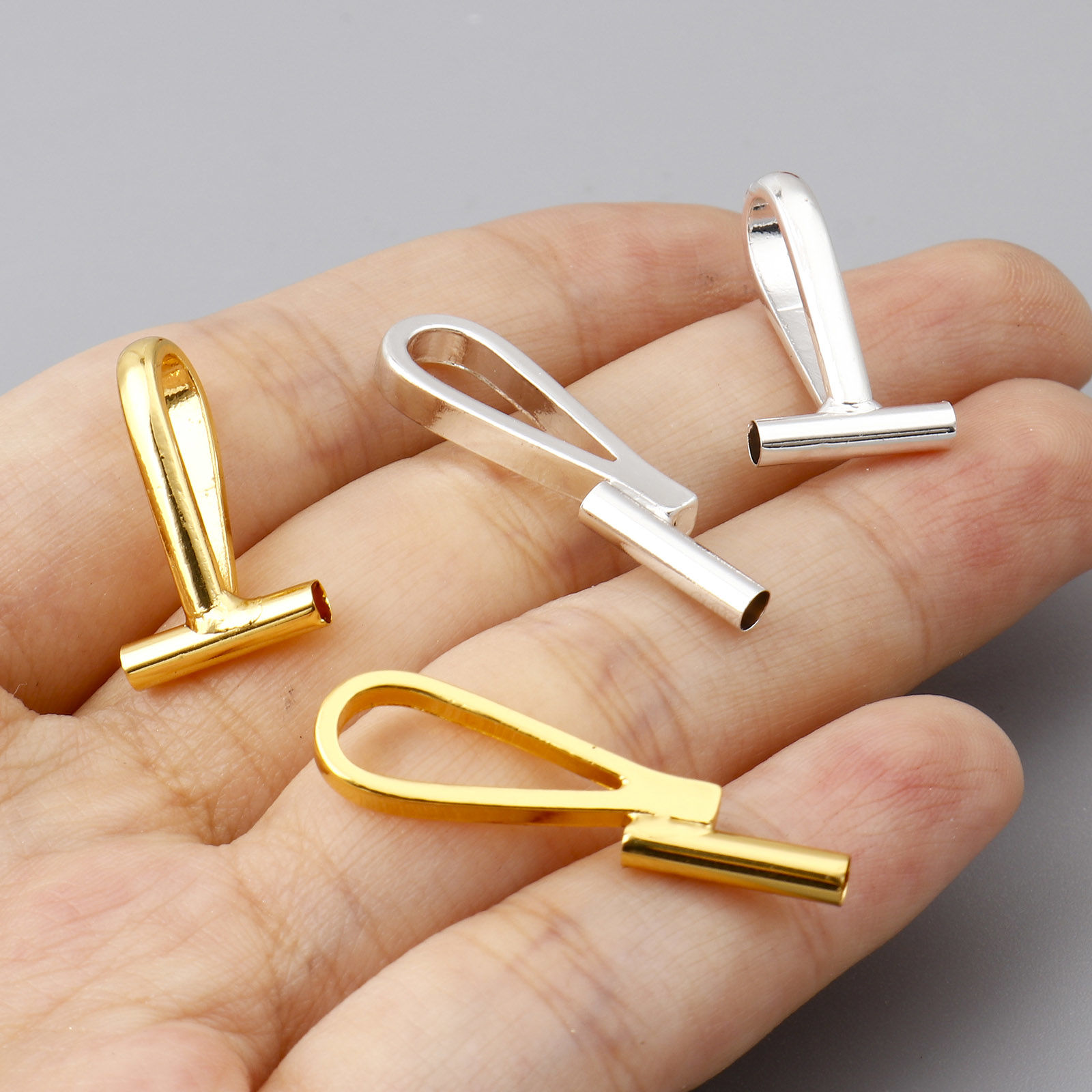 Imagen de Aleación de Metal de Zinc + Cobre Convertidores de Broches para Cambiar Broches y Colgantes Gota Multicolor 10 Unidades