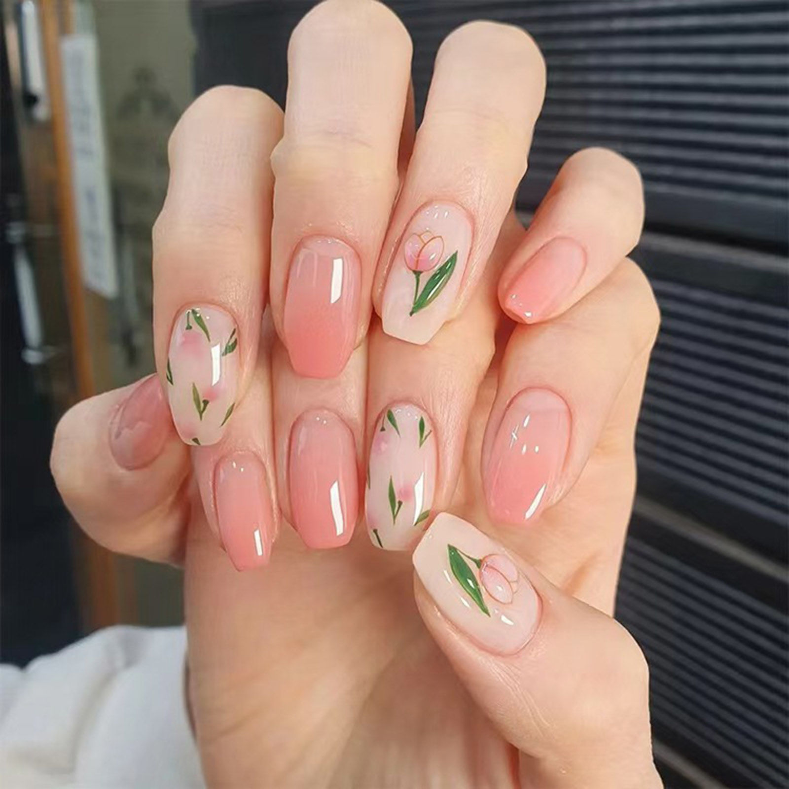 Picture of Lovely Tulip Flower Nail Art Stickers Decoration