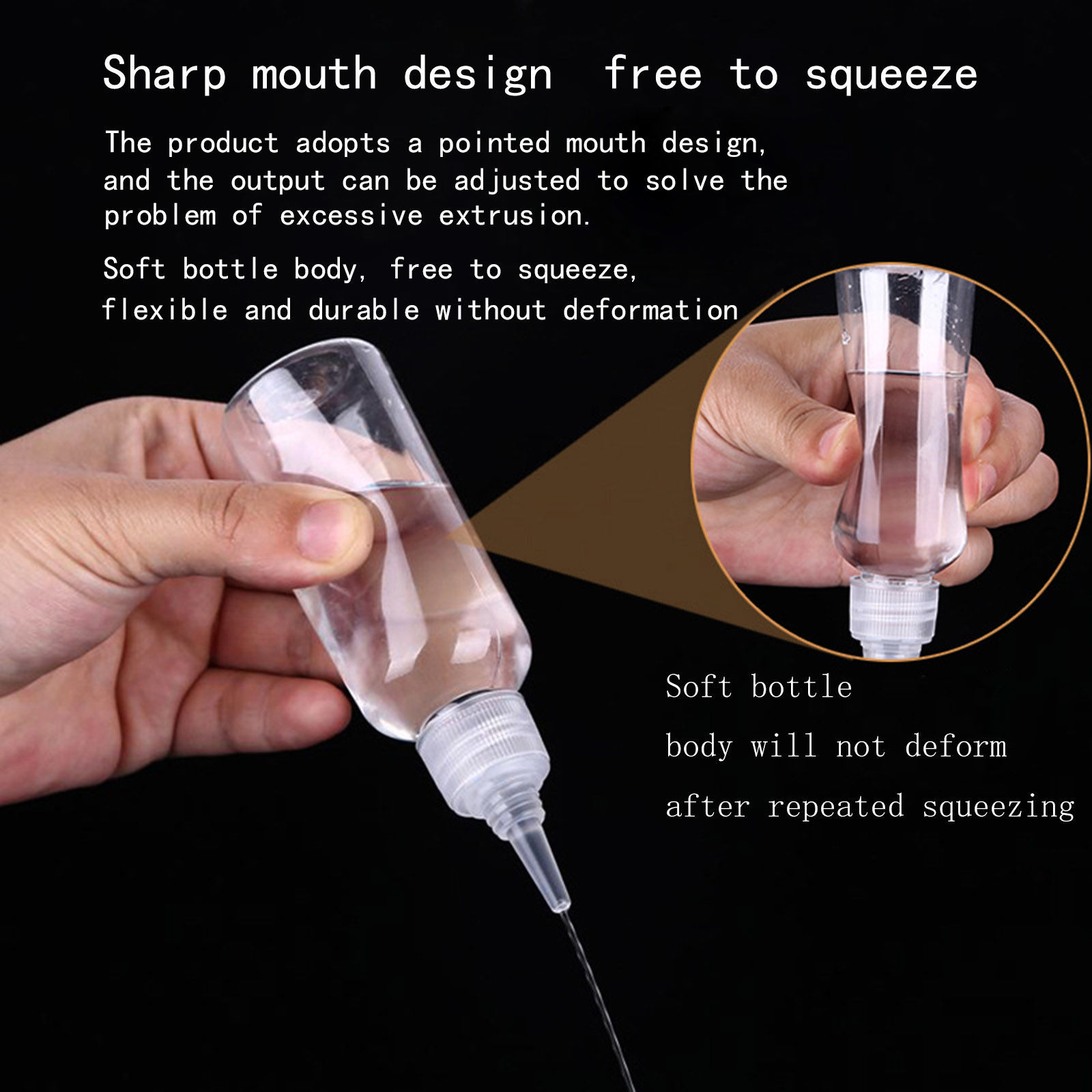 Picture of Empty Plastic Resin Jewelry Tools Glue Applicator Bottles Transparent Clear