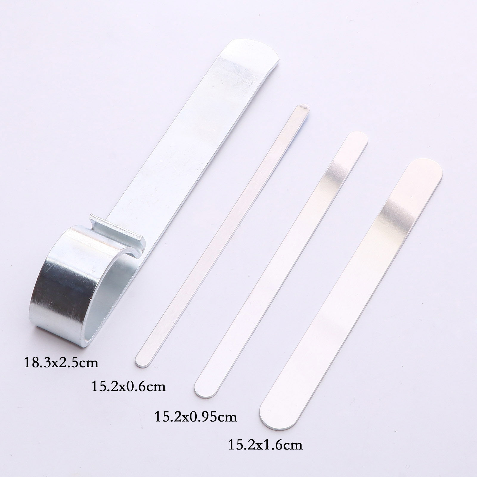 Imagen de Aluminio Herramientas de joyería Rectángulo Tono de Plata 1 Unidad