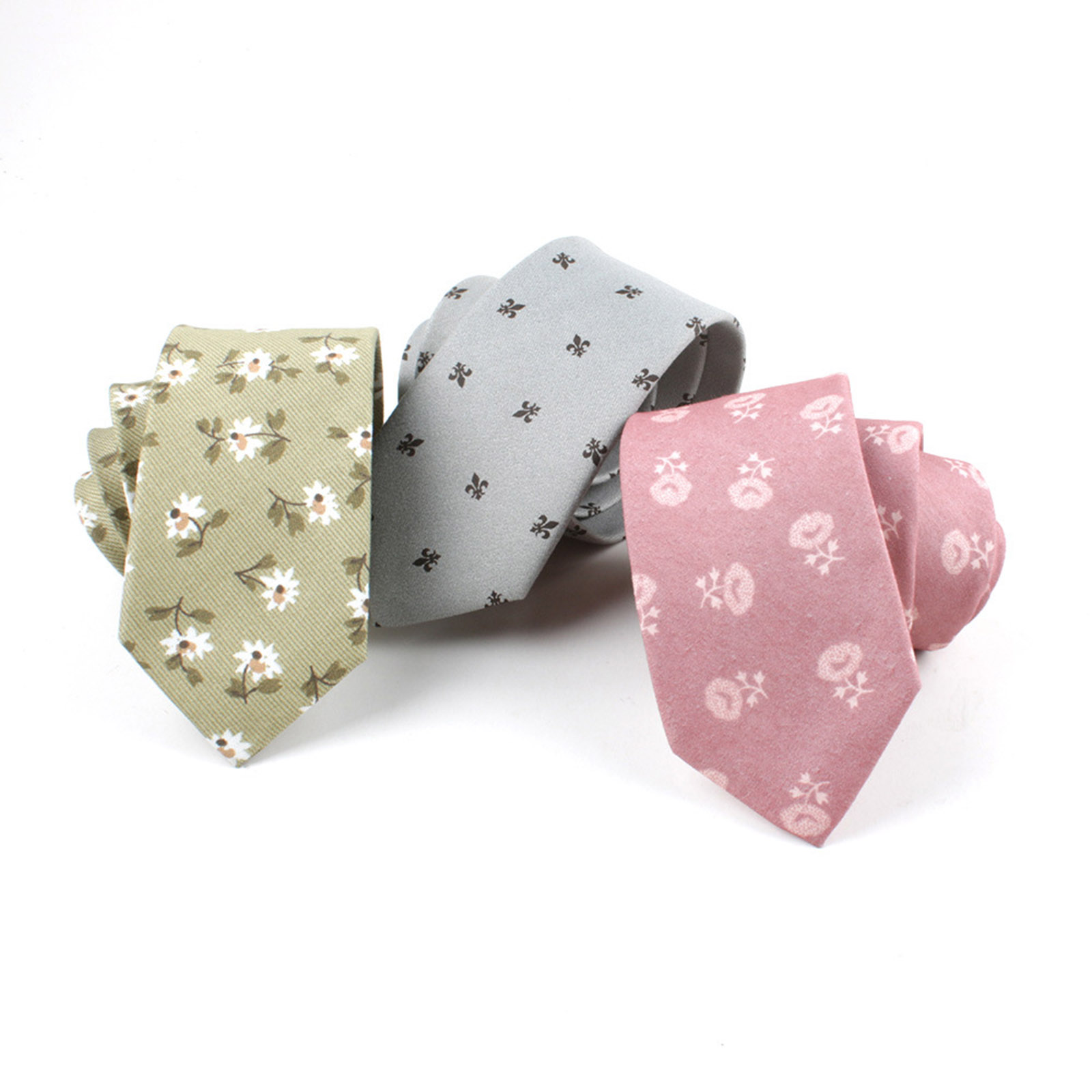 Picture of Cotton Men's Necktie Tie Flower Multicolor 145cm x 6cm