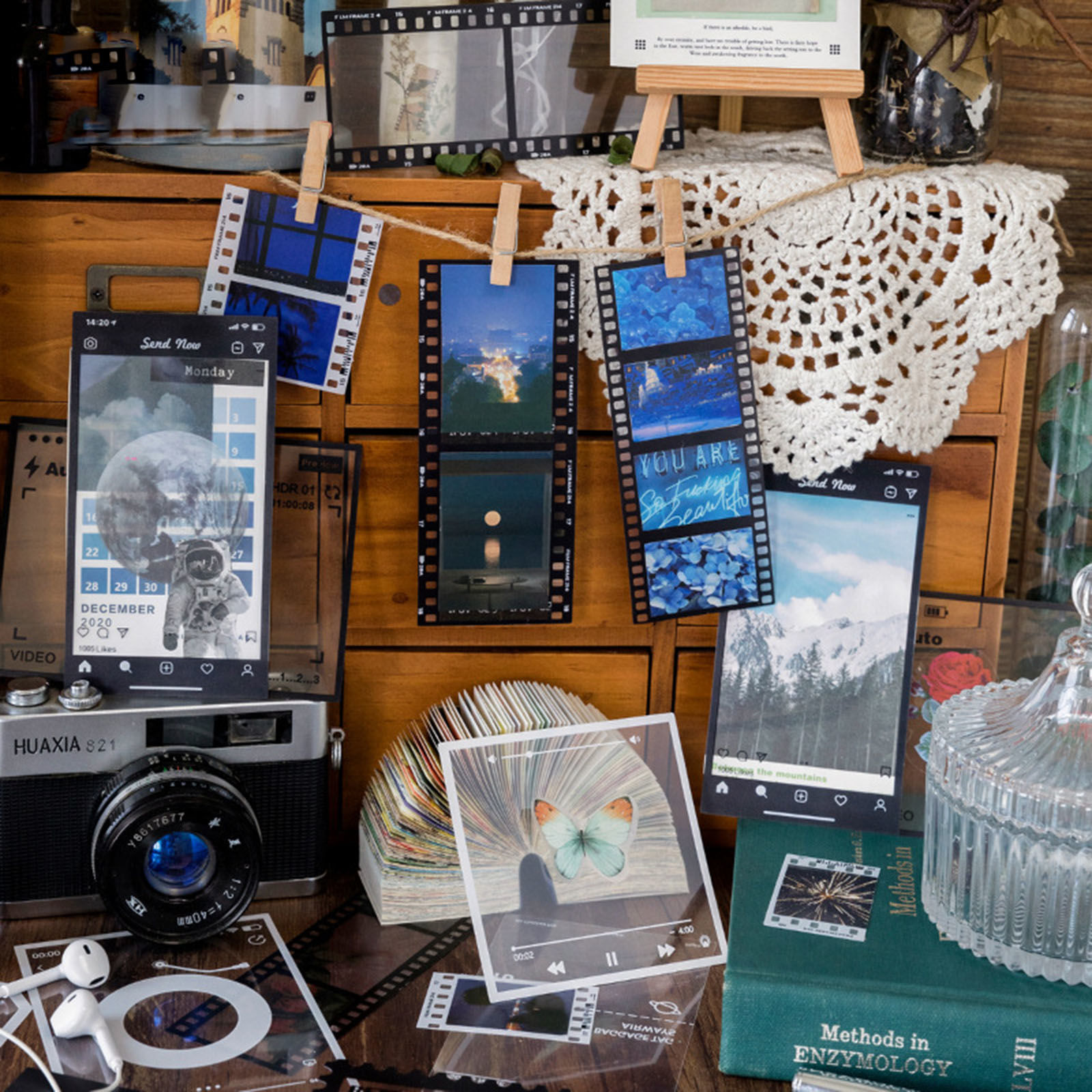 Изображение PET Наклейки Черный & Белый 1 Комплект ( 15 ШТ/Комплект)