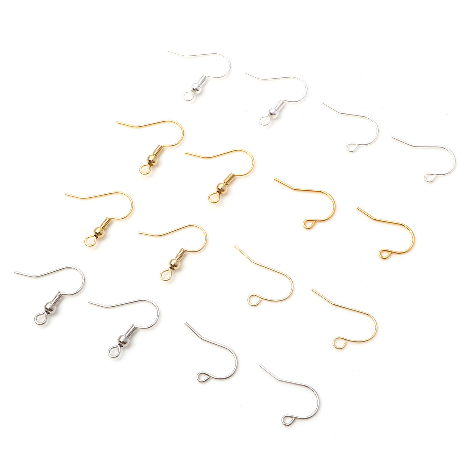 Immagine di Ottone Ganci per Orecchini Multicolore W/ Loop 20 Pz