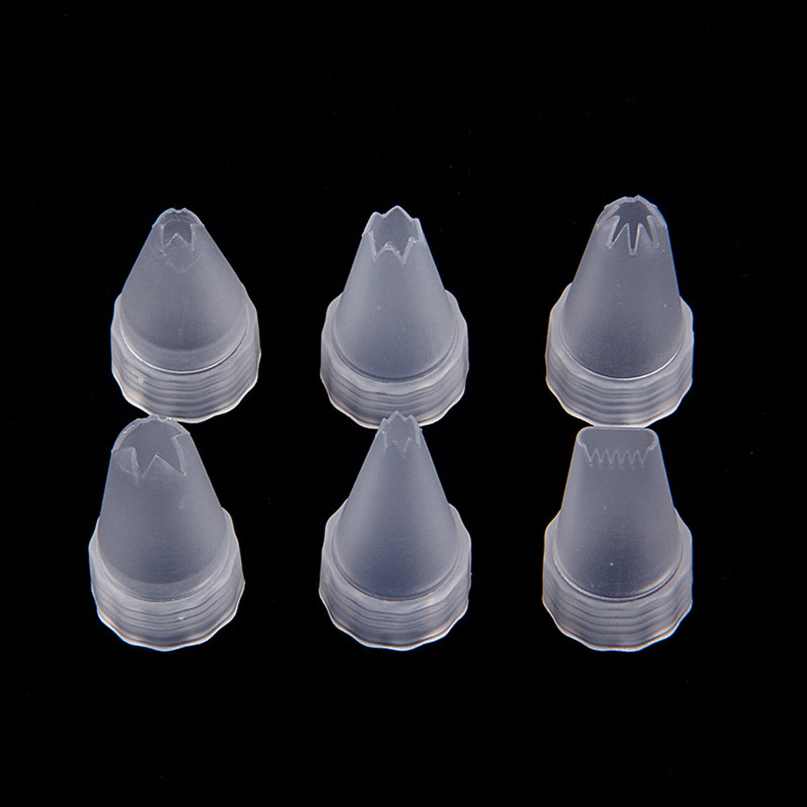 Picture of Plastic Icing Piping Nozzles Tips Cake Pastry Decoration Baking Tools Transparent Clear 3cm x 1.6cm