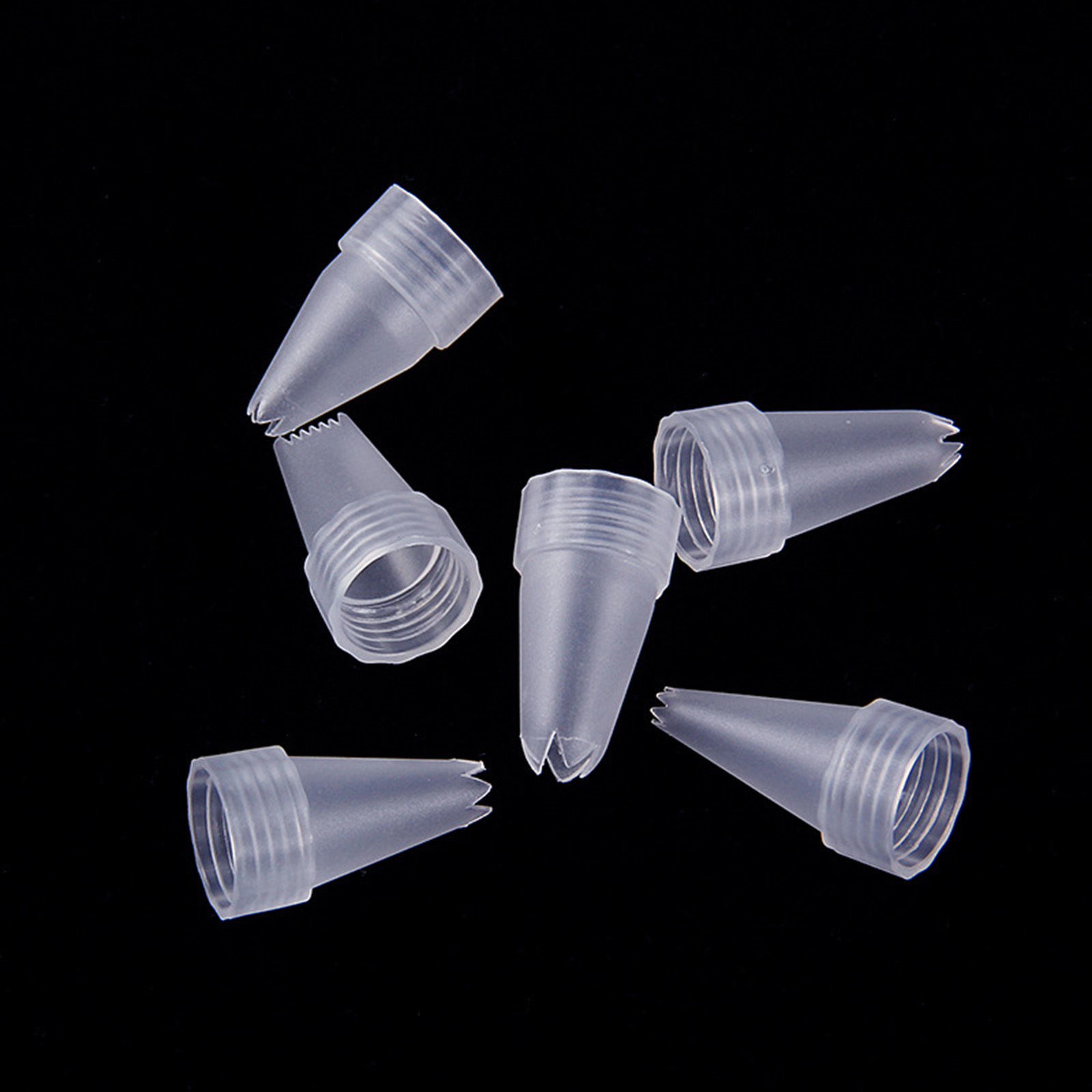 Picture of Plastic Icing Piping Nozzles Tips Cake Pastry Decoration Baking Tools Transparent Clear 3cm x 1.6cm
