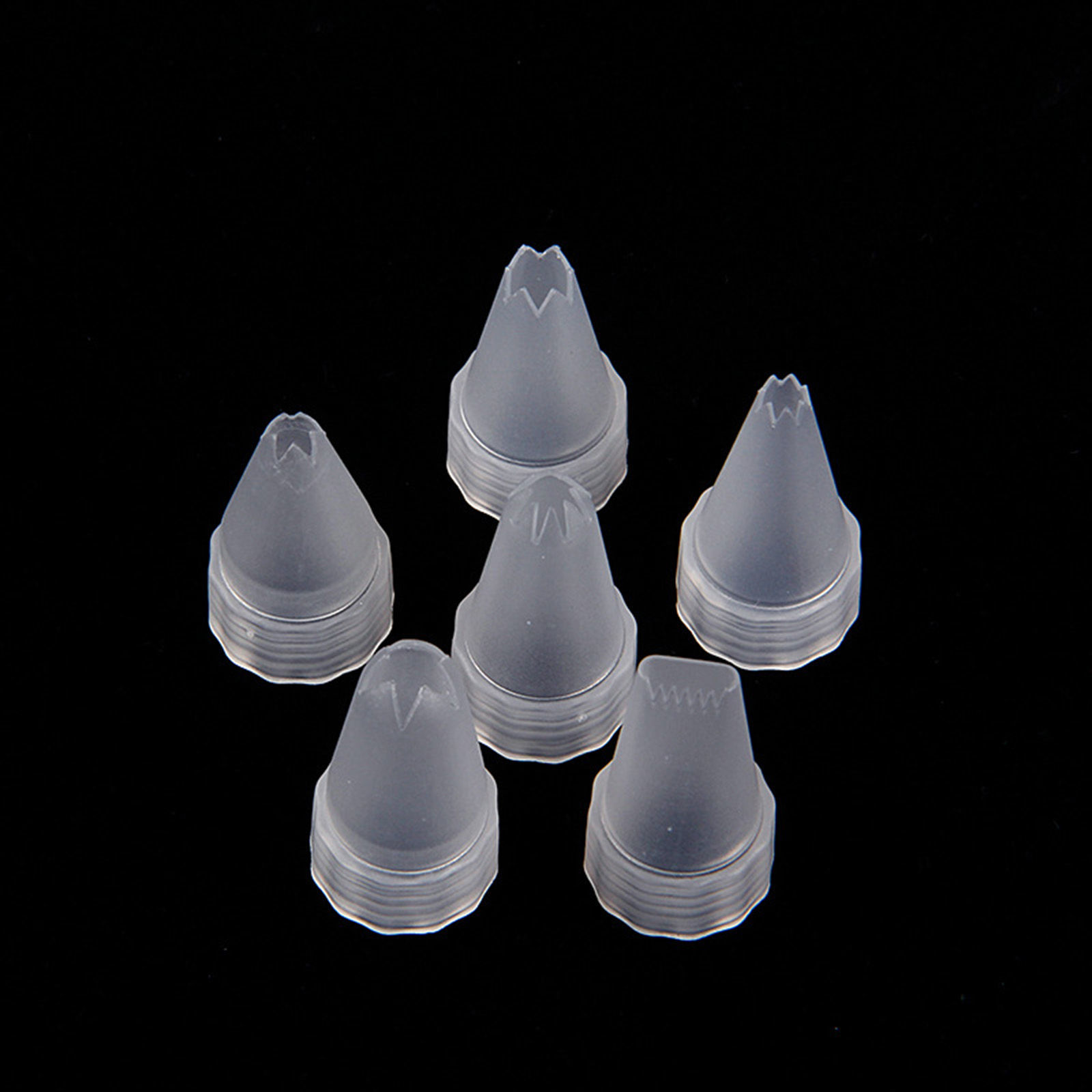 Picture of Plastic Icing Piping Nozzles Tips Cake Pastry Decoration Baking Tools Transparent Clear 3cm x 1.6cm
