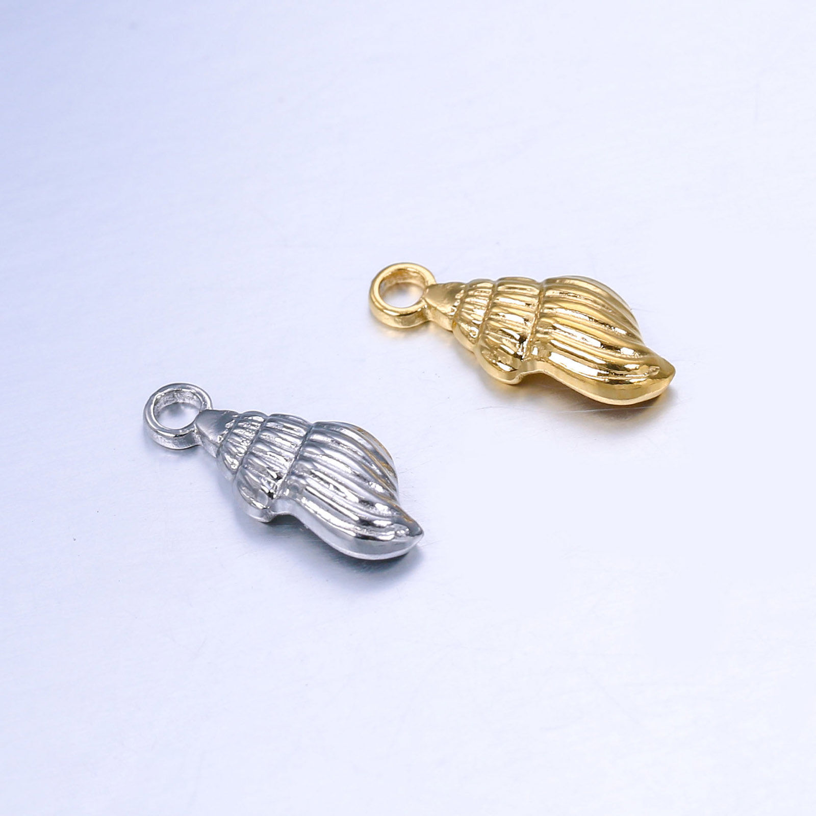 Imagen de Acero Inoxidable Colgantes Charms Caracola Multicolor 18mm x 7.5mm, 1 Unidad