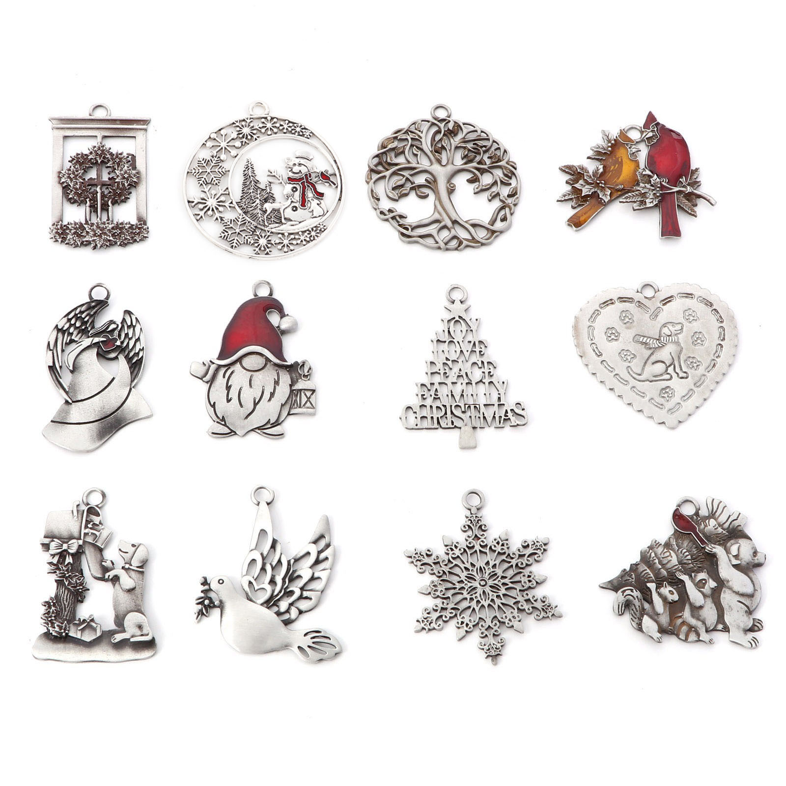 Image de 1 Pièce Pendentif Suspendue Décoration pour Fête à la Maison Noël en Alliage de Zinc Étain Antique