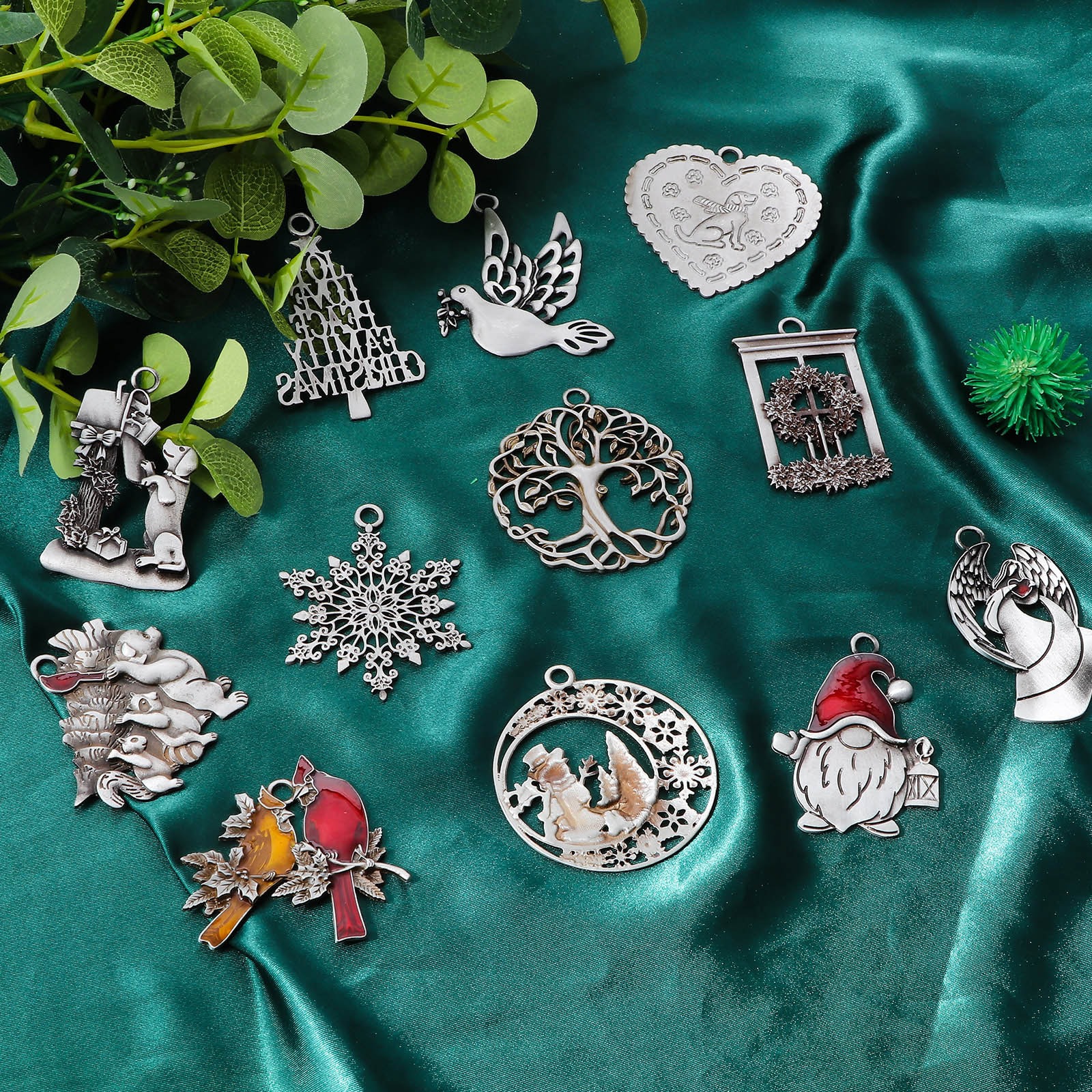 Image de 1 Pièce Pendentif Suspendue Décoration pour Fête à la Maison Noël en Alliage de Zinc Étain Antique