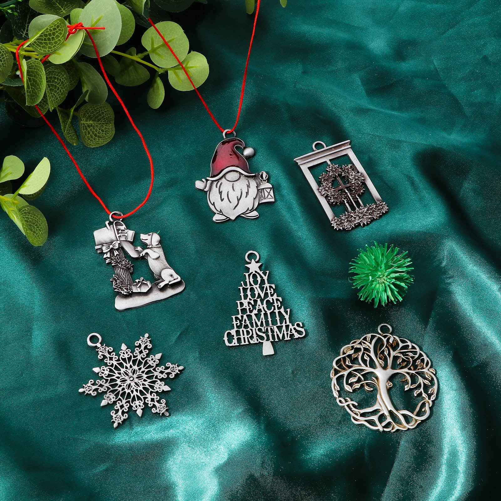 Image de 1 Pièce Pendentif Suspendue Décoration pour Fête à la Maison Noël en Alliage de Zinc Étain Antique