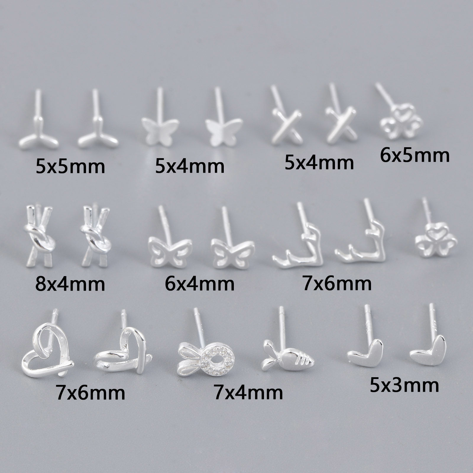 Picture of Sterling Silver Ins Style Ear Post Stud Earrings Silver Color