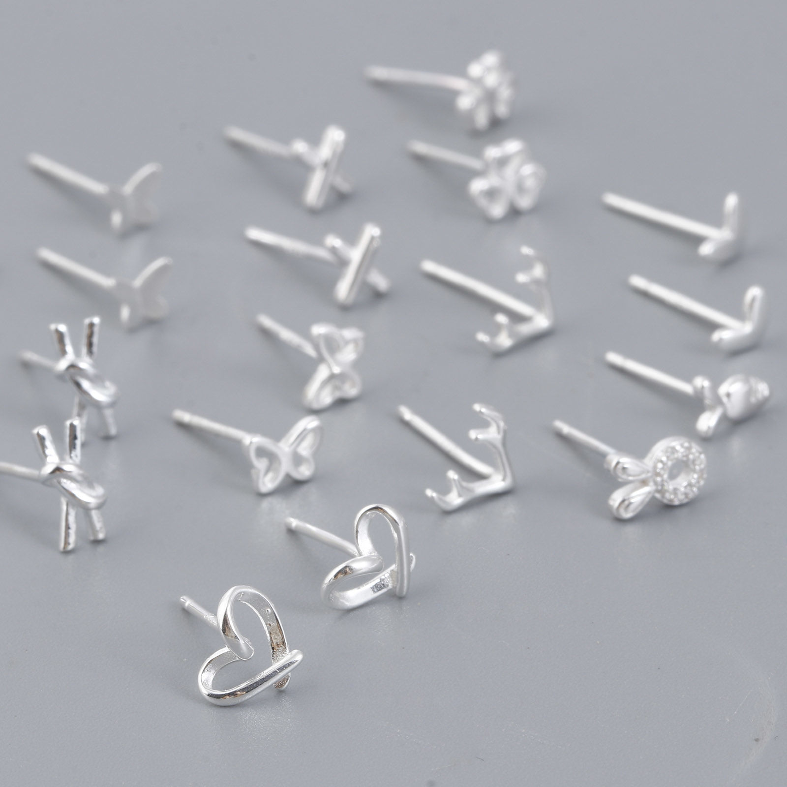 Picture of Sterling Silver Ins Style Ear Post Stud Earrings Silver Color