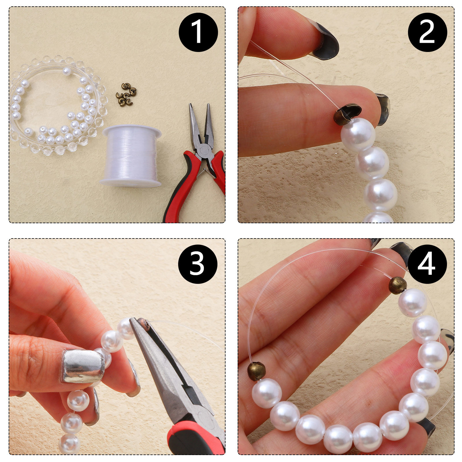 Picture of Iron Based Alloy Crimp Beads Cover Round Multicolor Open