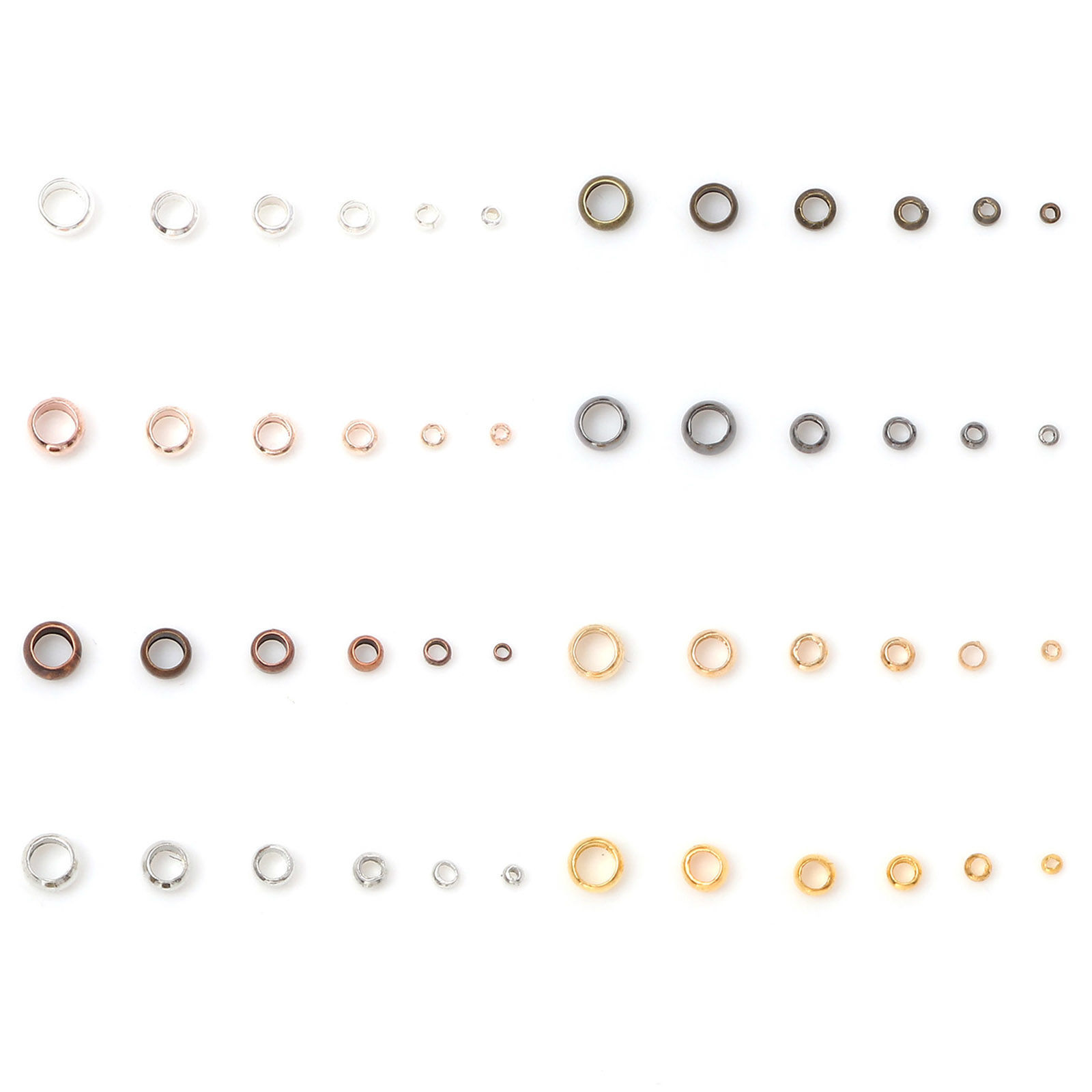 Picture of Brass Crimp Beads Cover Round Multicolor