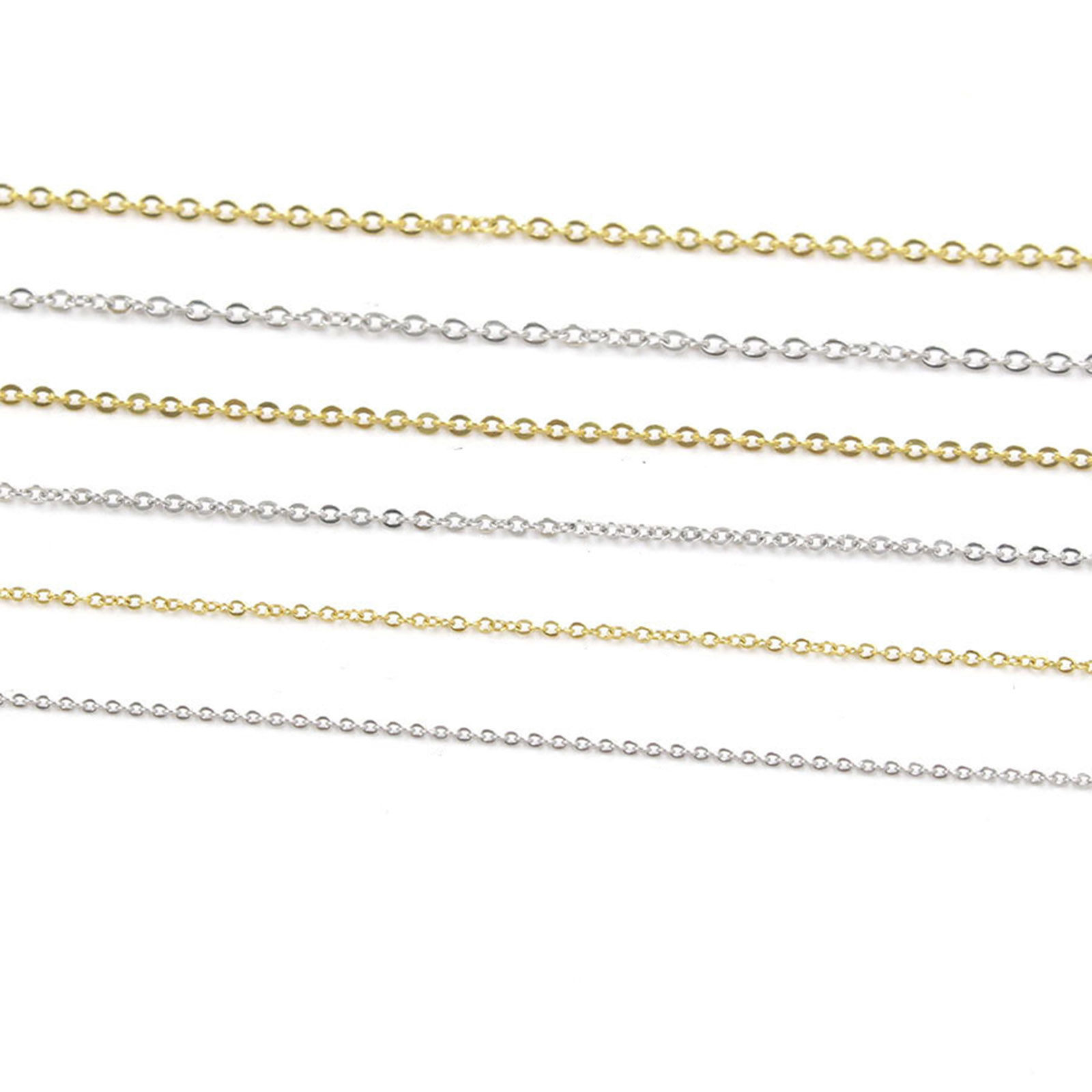 Imagen de Acero Inoxidable Cable Cadena Cruz Collares Multicolor 40cm longitud, 3 Unidades