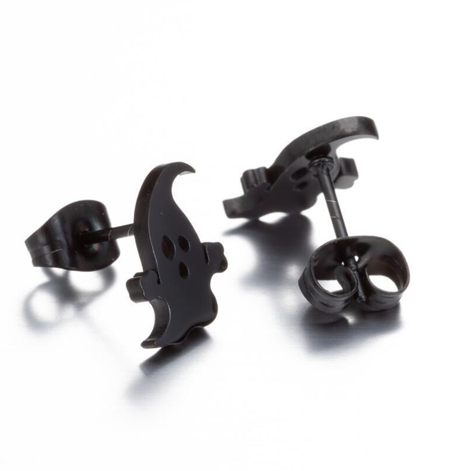 Picture of Stainless Steel Halloween Ear Post Stud Earrings Multicolor Ghost 11mm x 8mm