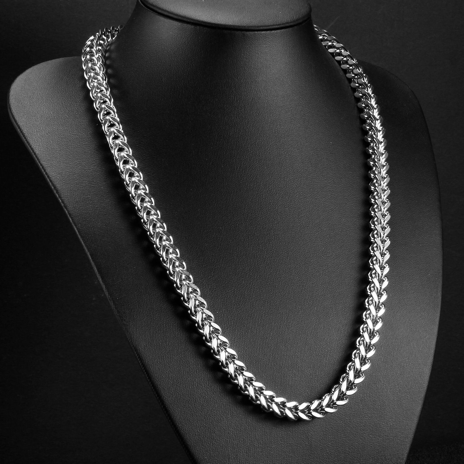 Picture of 304 Stainless Steel Foxtail Chain Silver Tone